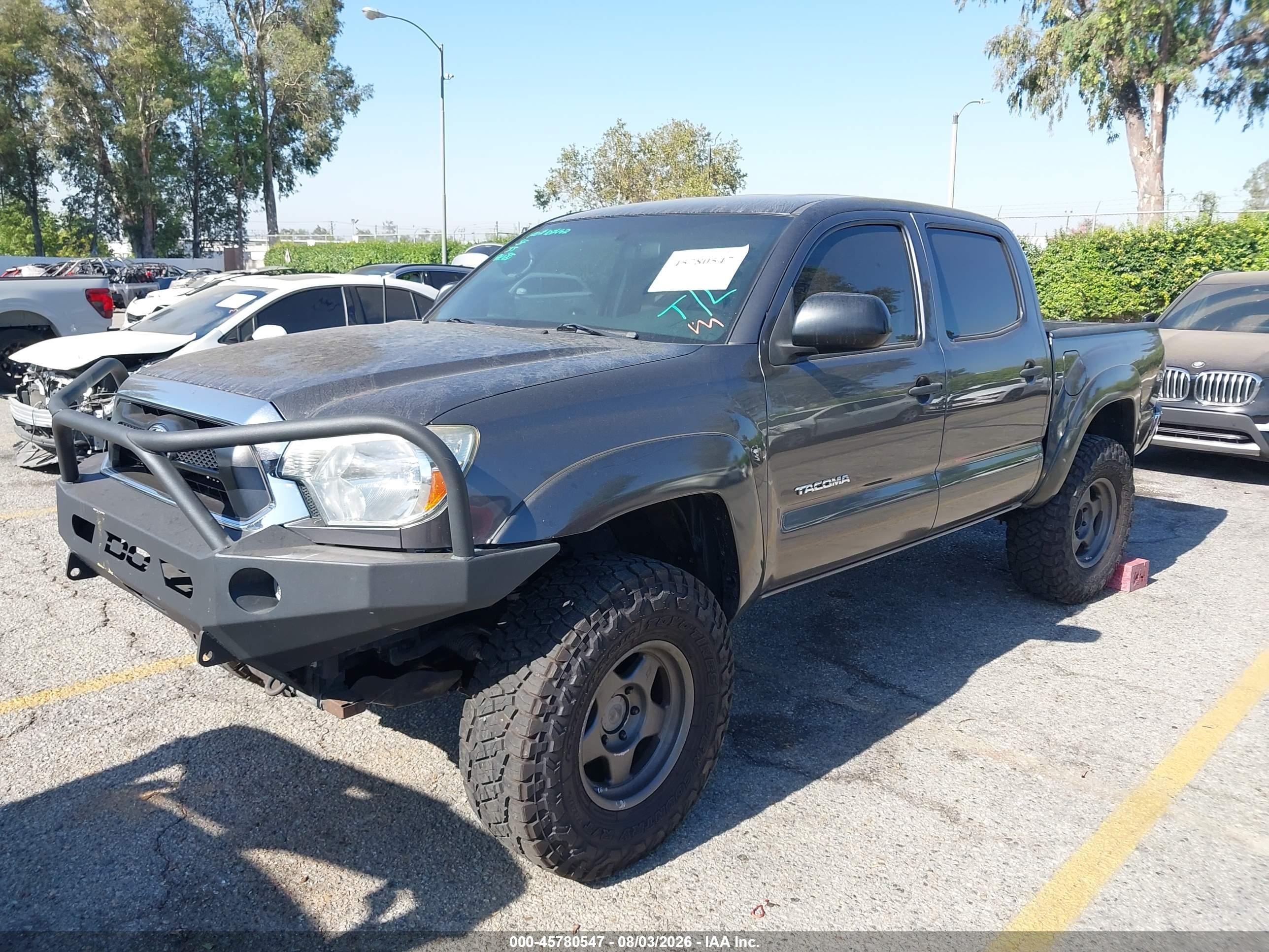 2015 Toyota Tacoma Base V6 Gray vin: 5TFLU4ENXFX140425