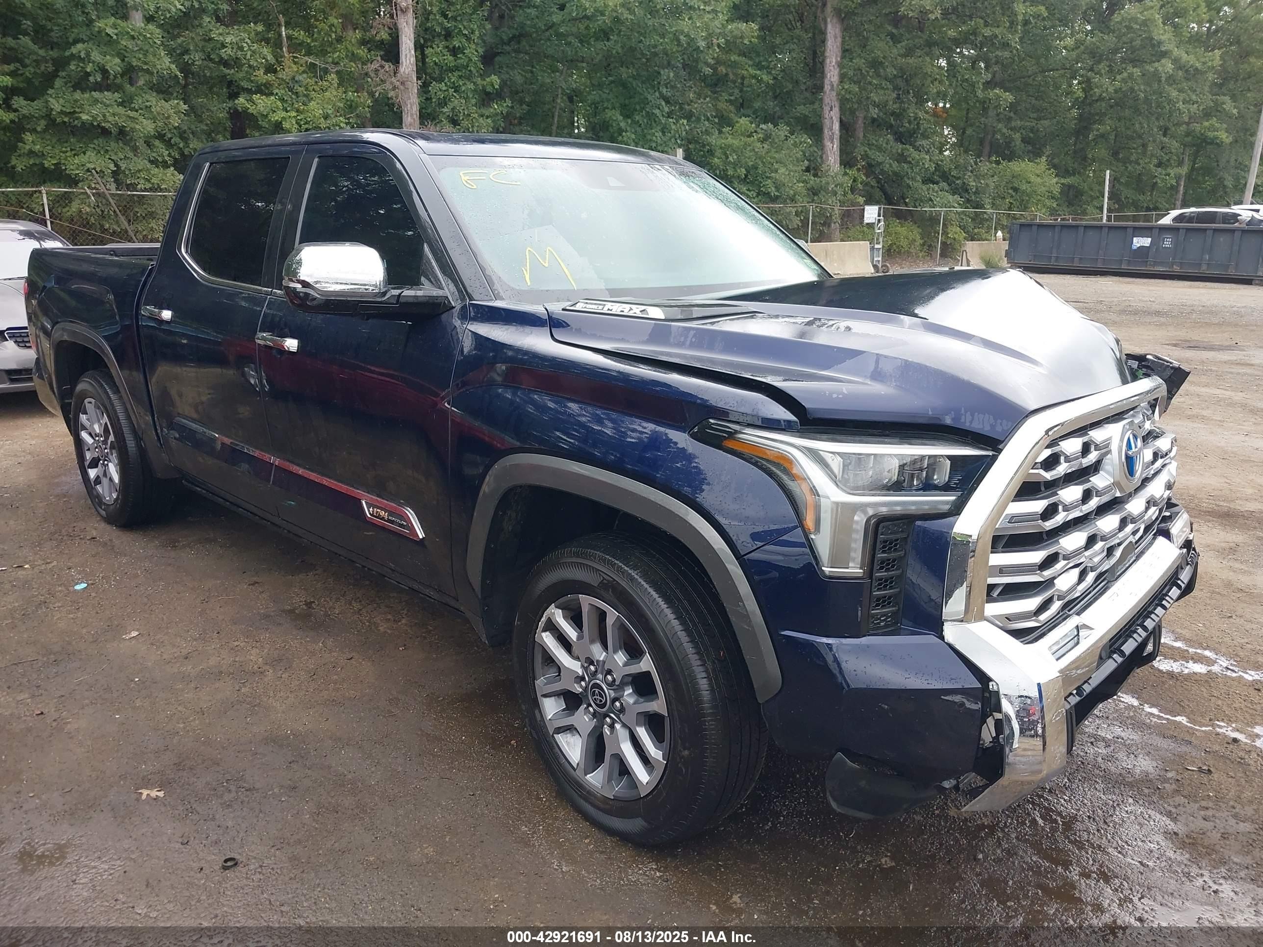 2022 Toyota Tundra Hybrid 1794 Edition Blue vin: 5TFMC5DB9NX006590