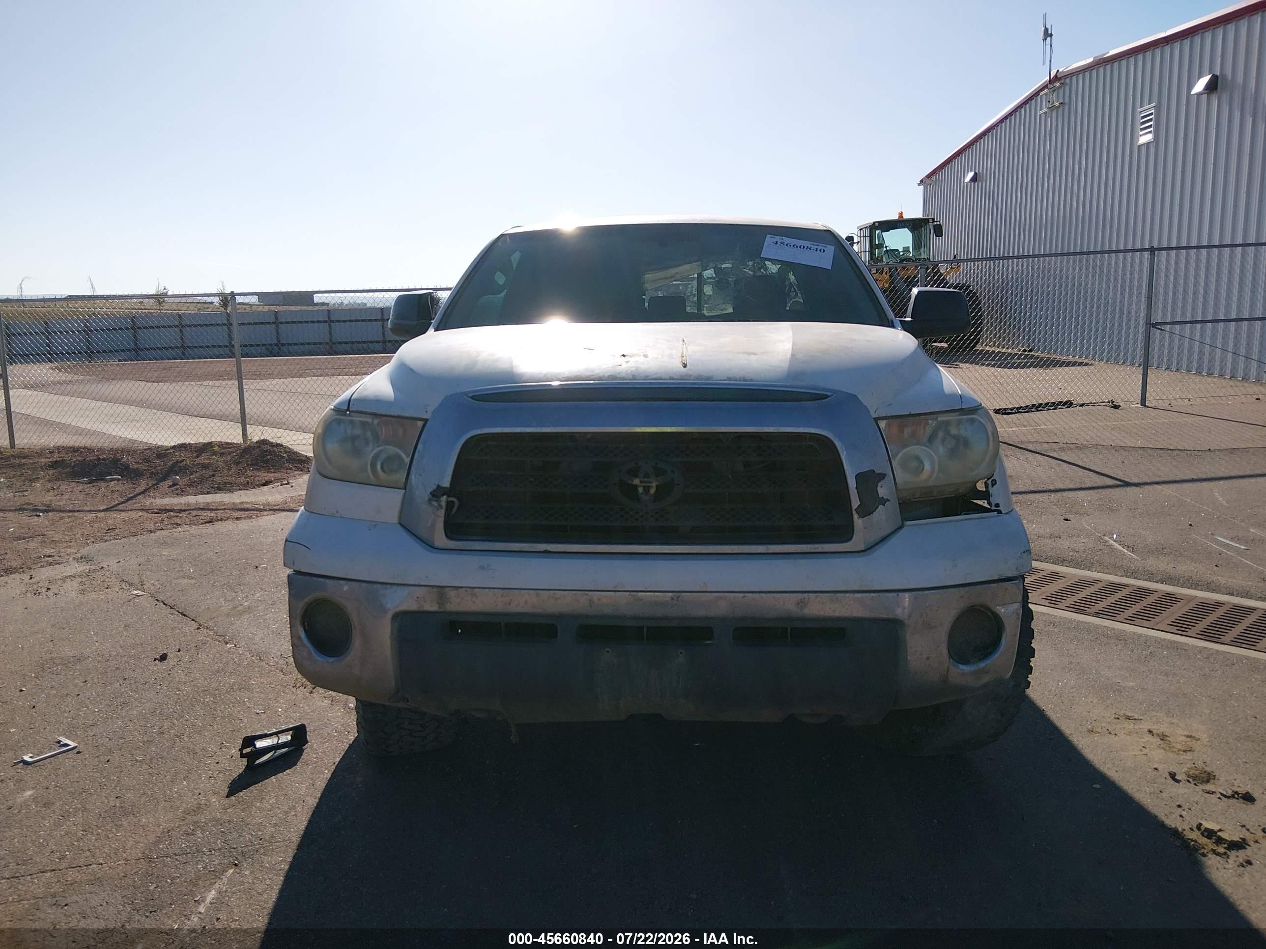 2007 Toyota Tundra Base 4.7l V8 White vin: 5TFMT52157X003859