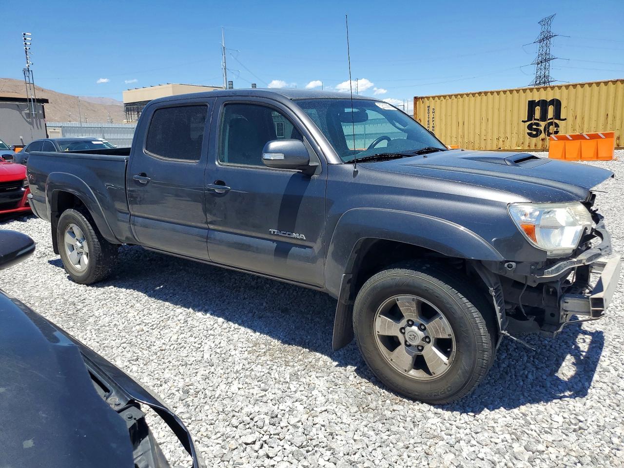 2013 Toyota Tacoma Double Cab Long Bed Gray vin: 5TFMU4FN1DX015314