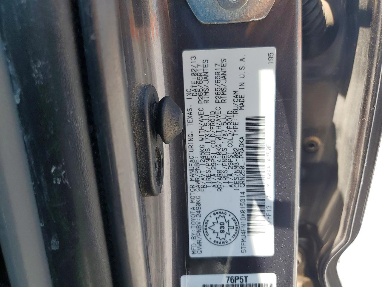 2013 Toyota Tacoma Double Cab Long Bed Gray vin: 5TFMU4FN1DX015314