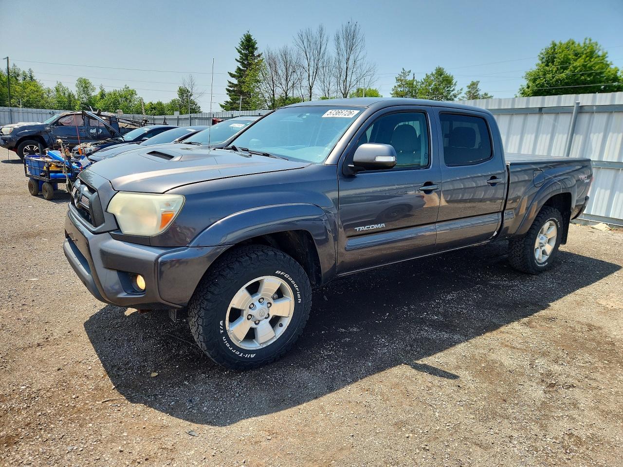 2013 Toyota Tacoma Double Cab Long Bed Gray vin: 5TFMU4FN6DX018452