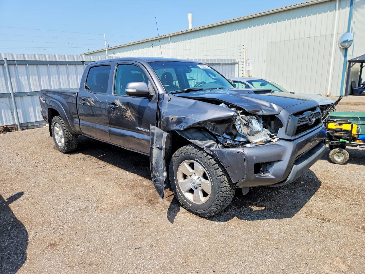 2013 Toyota Tacoma Double Cab Long Bed Gray vin: 5TFMU4FN6DX018452