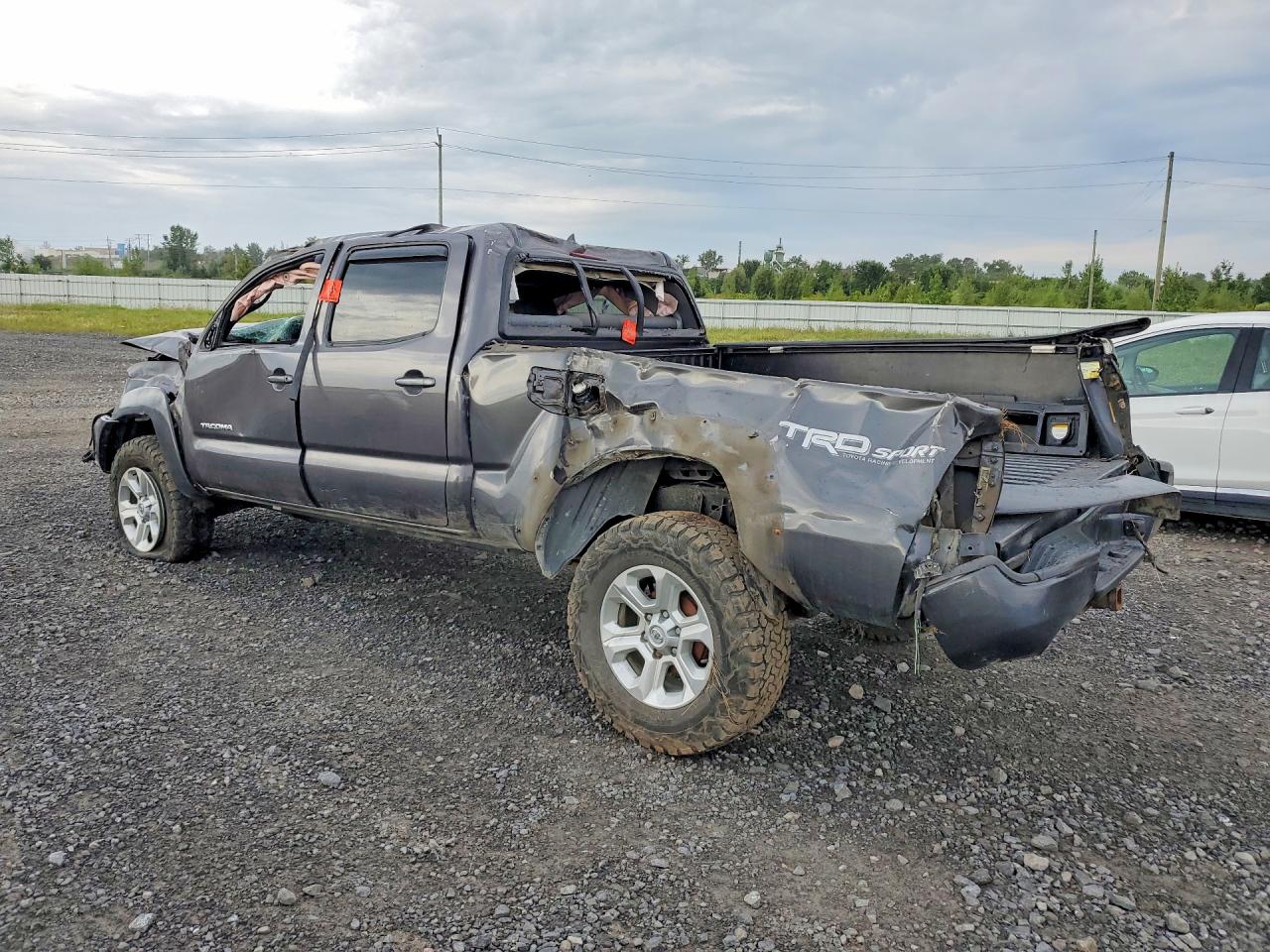 2015 Toyota Tacoma Double Cab Long Bed Gray vin: 5TFMU4FN6FX030507