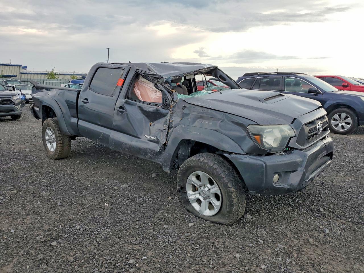 2015 Toyota Tacoma Double Cab Long Bed Gray vin: 5TFMU4FN6FX030507