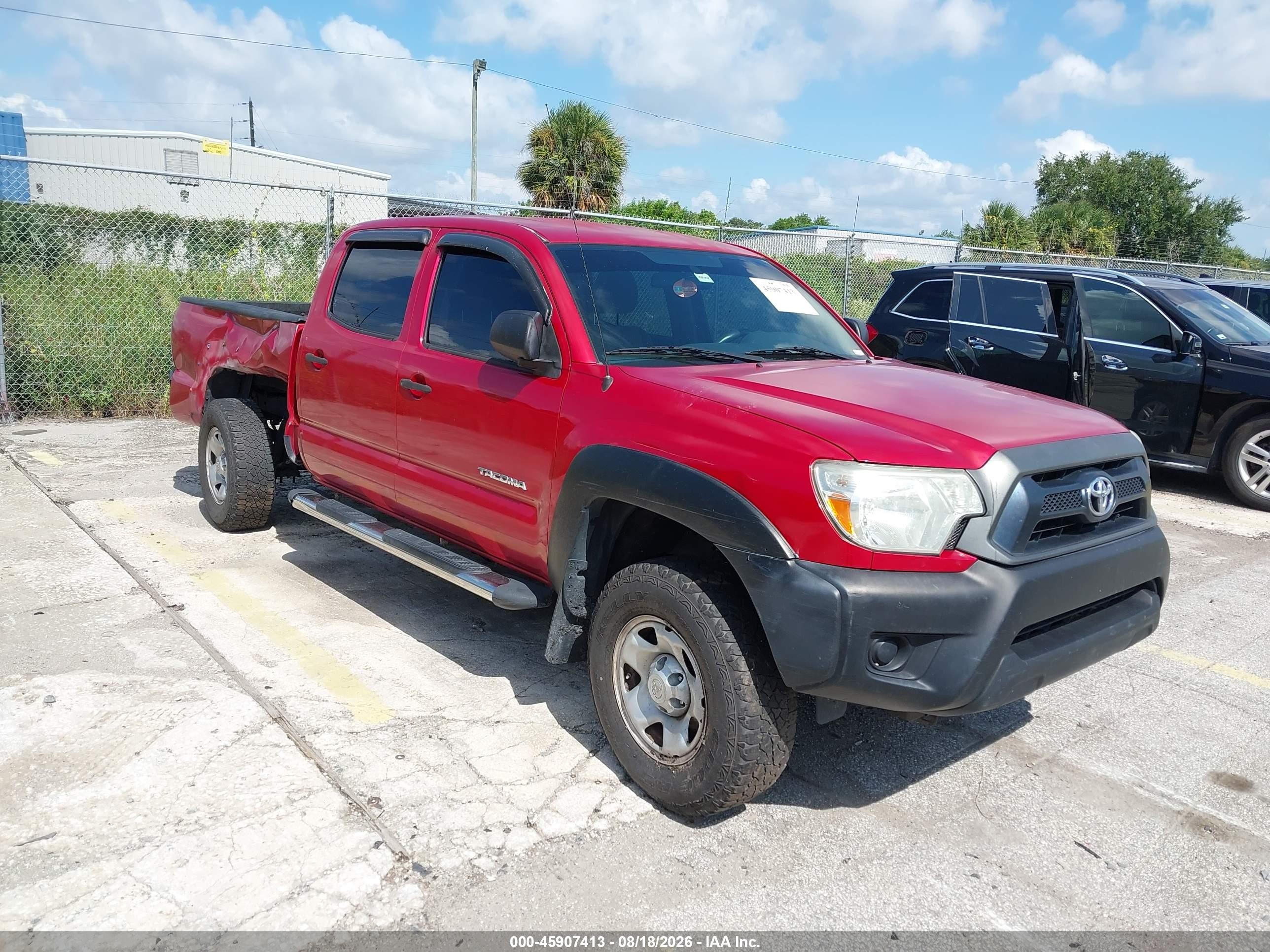 2012 Toyota Tacoma Base V6 Red vin: 5TFMU4FN8CX008181