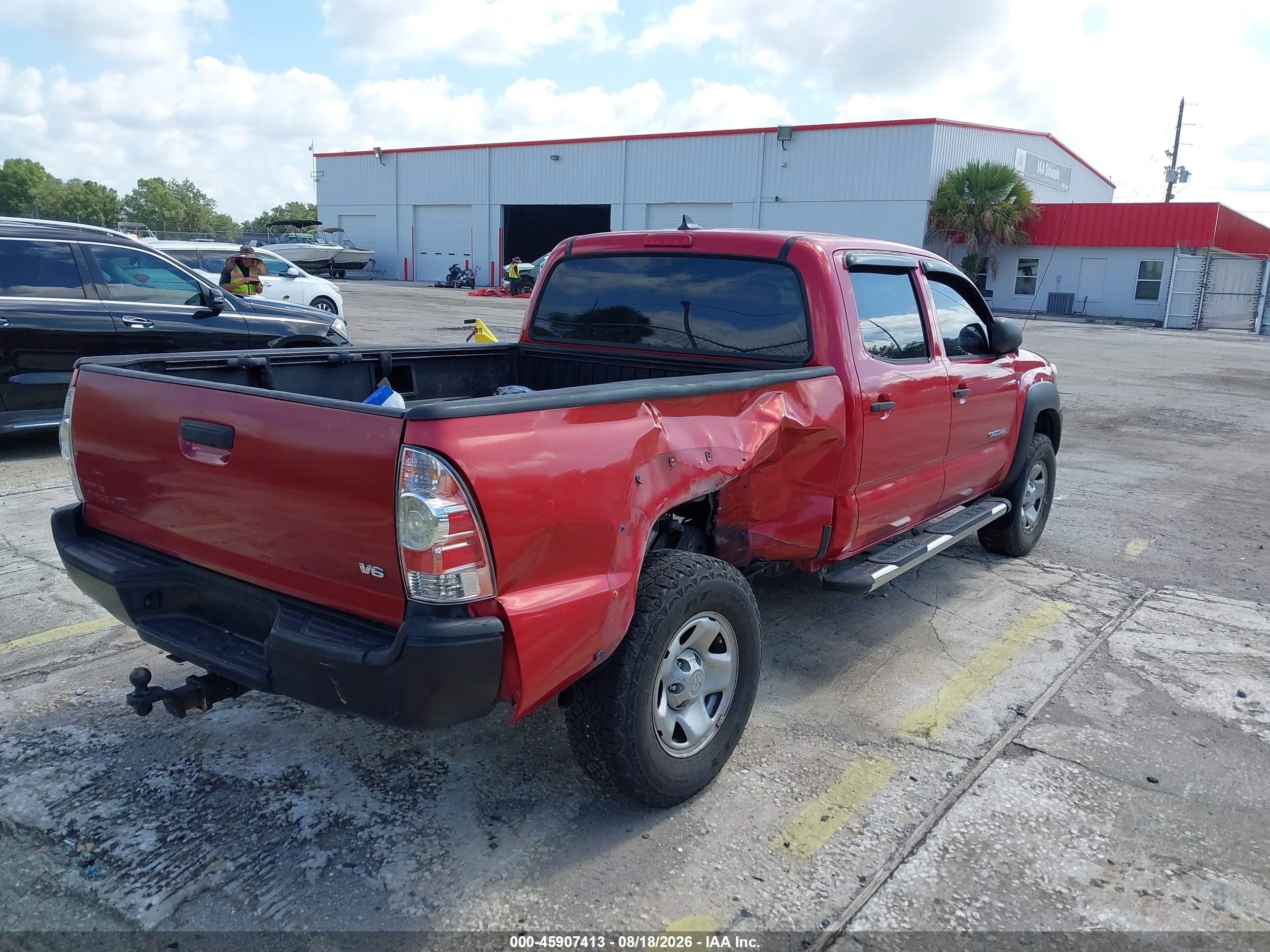 2012 Toyota Tacoma Base V6 Red vin: 5TFMU4FN8CX008181