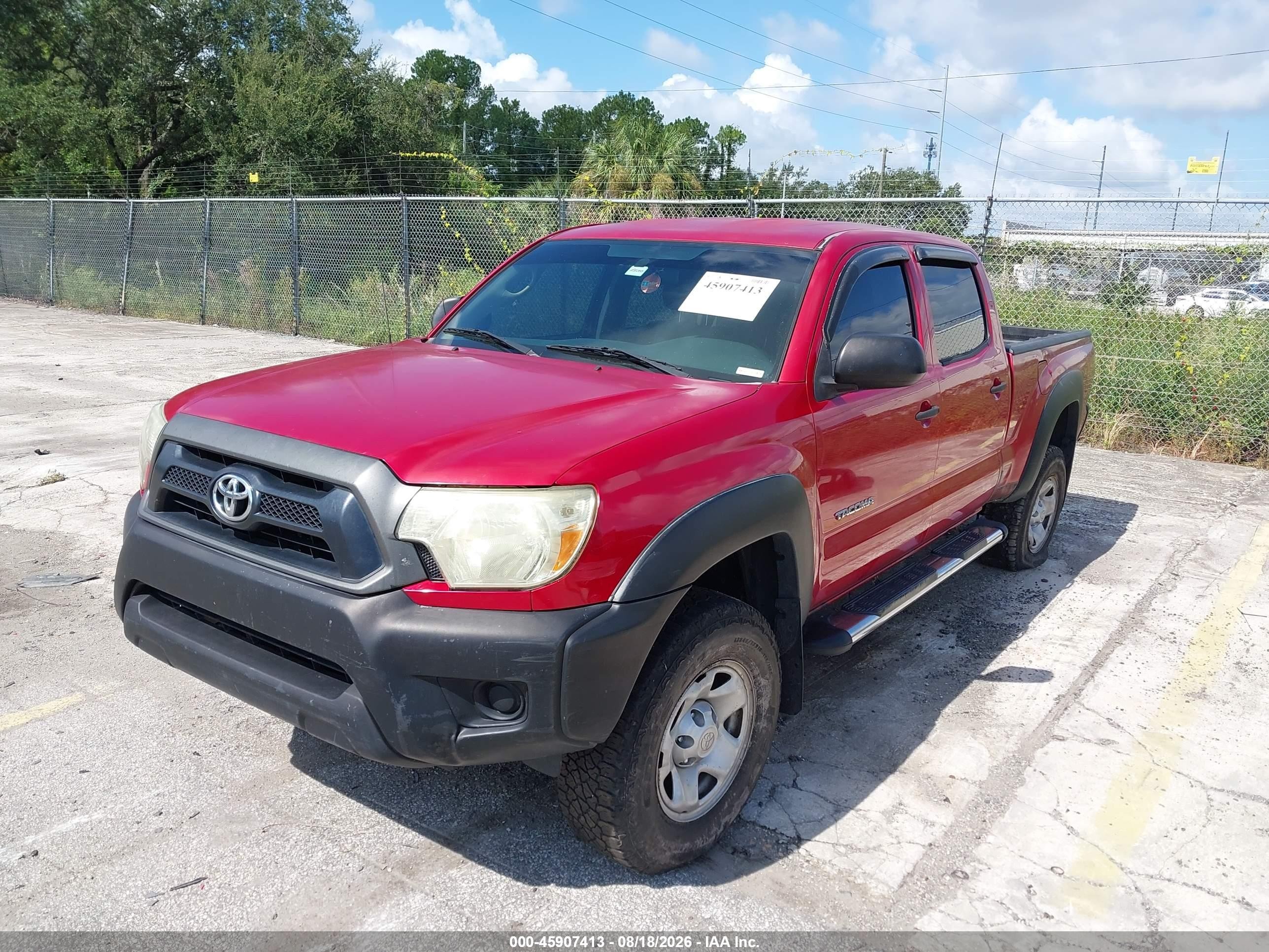 2012 Toyota Tacoma Base V6 Red vin: 5TFMU4FN8CX008181