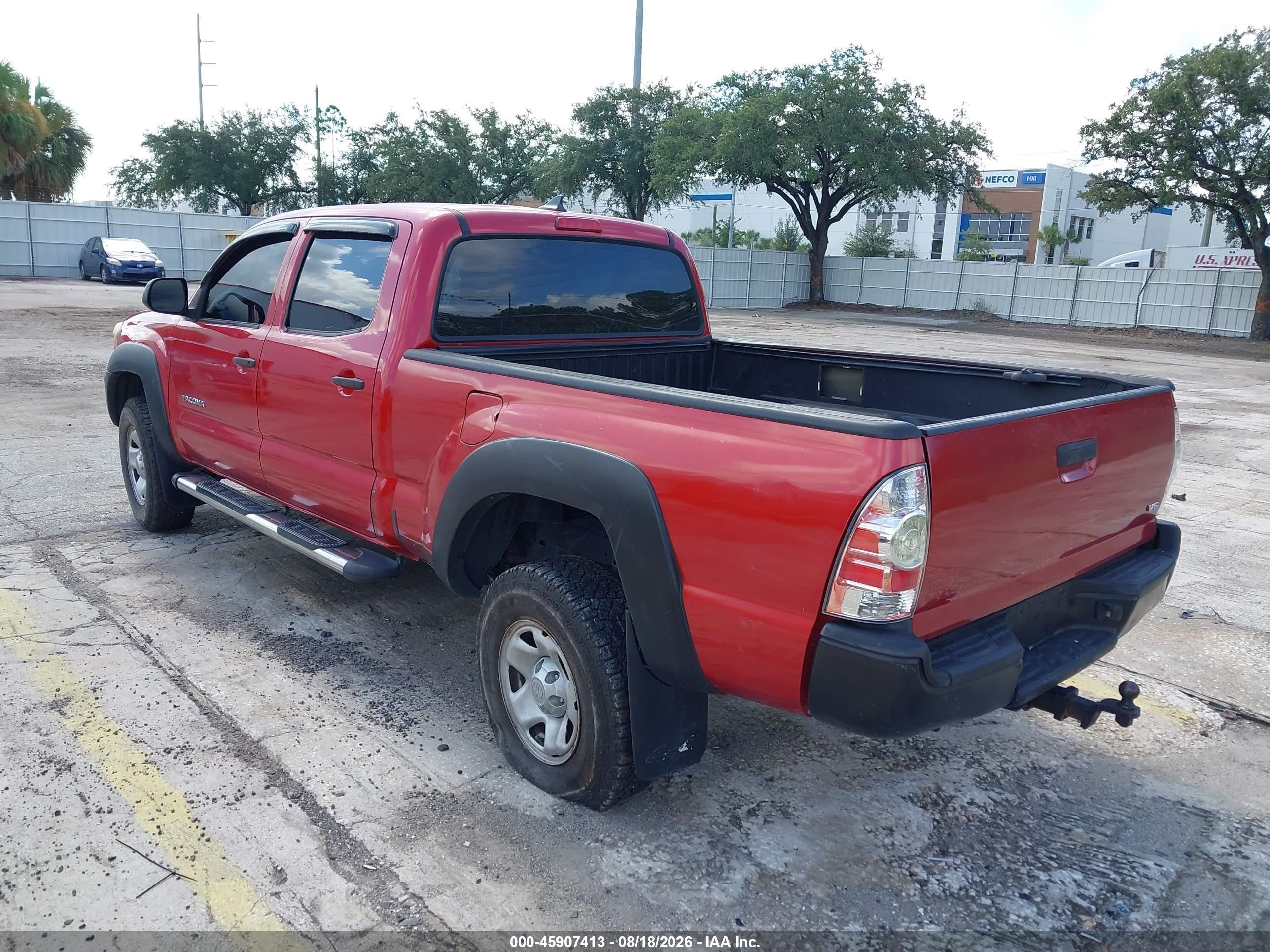 2012 Toyota Tacoma Base V6 Red vin: 5TFMU4FN8CX008181