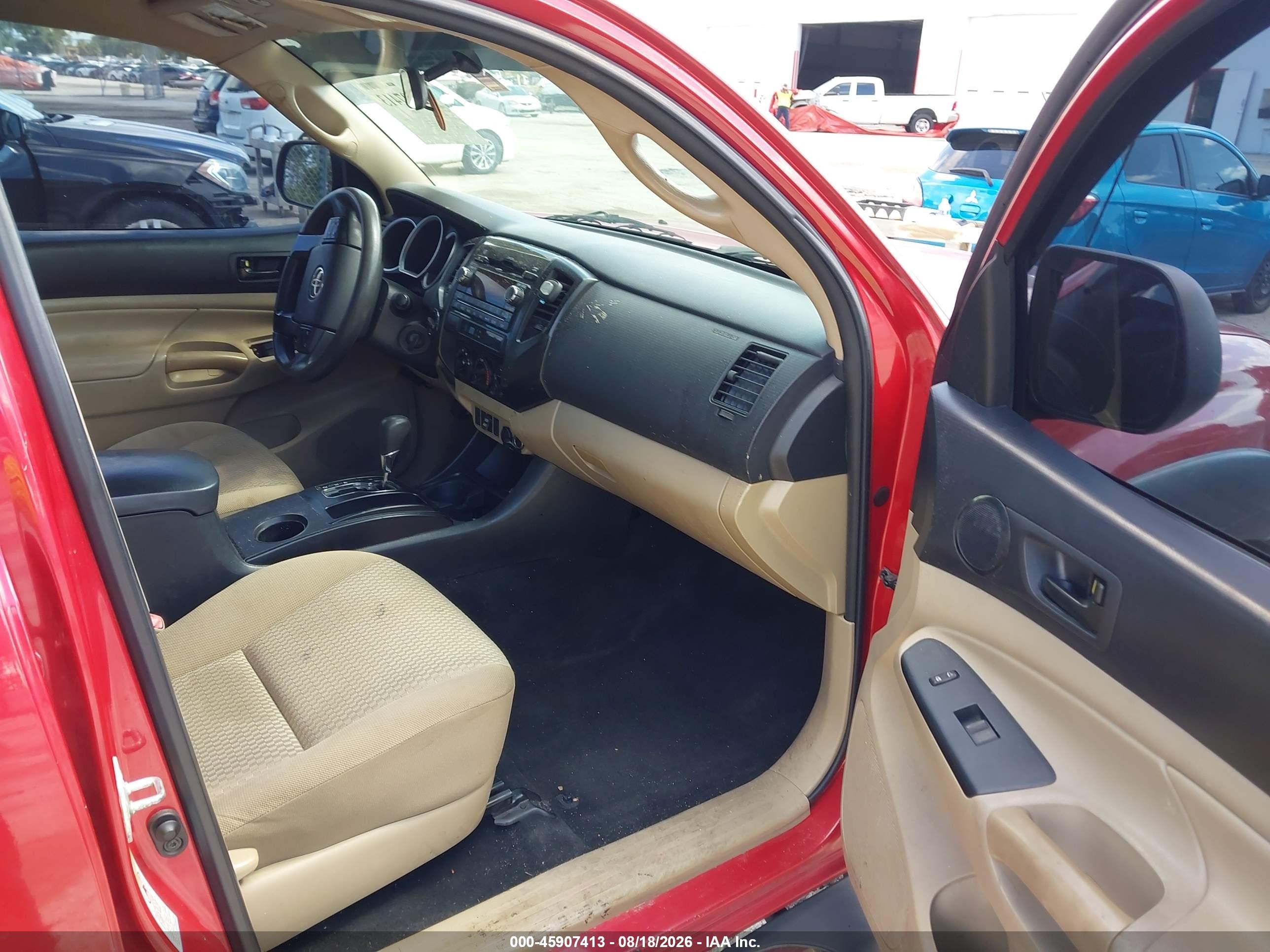 2012 Toyota Tacoma Base V6 Red vin: 5TFMU4FN8CX008181