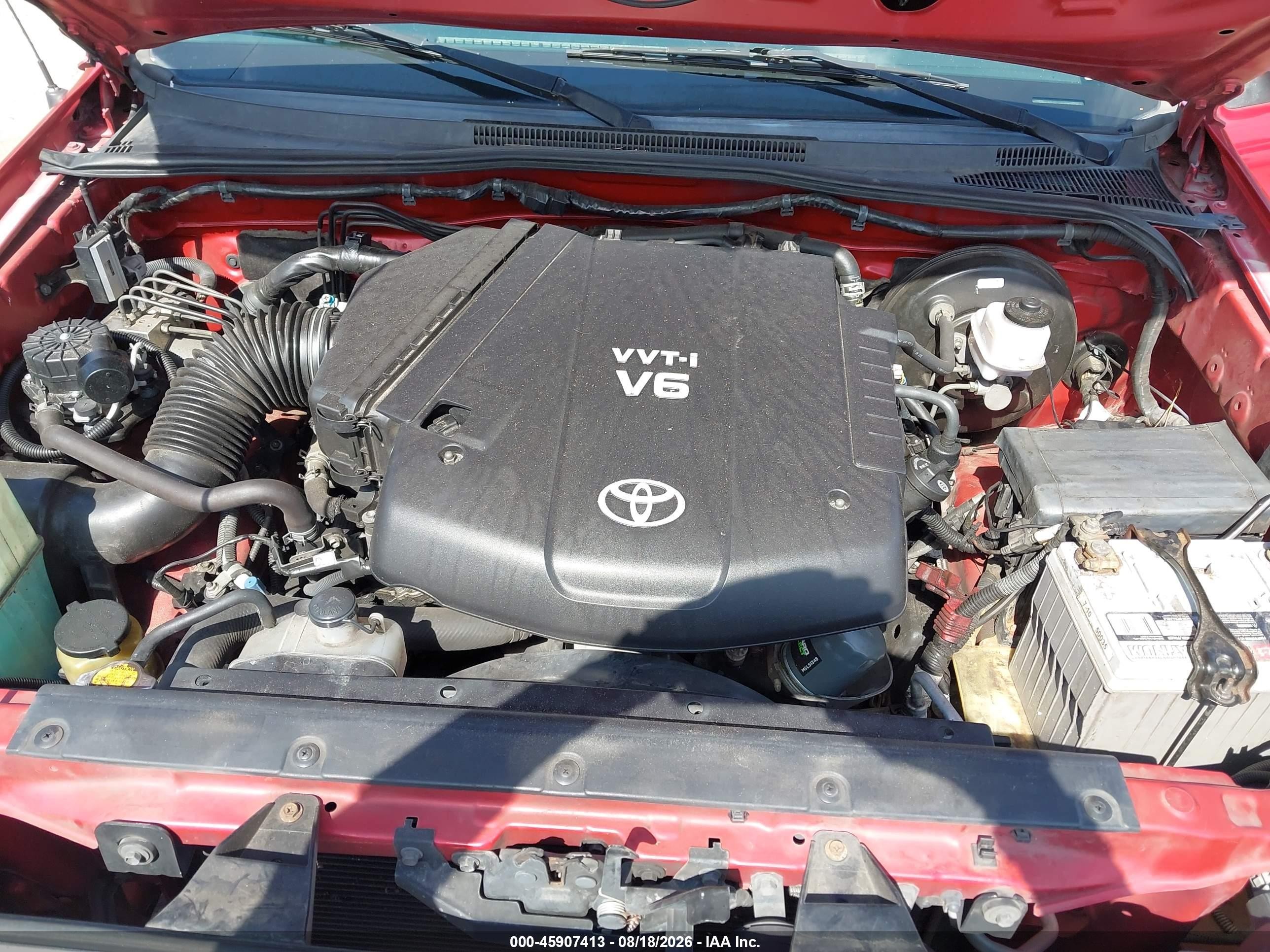 2012 Toyota Tacoma Base V6 Red vin: 5TFMU4FN8CX008181