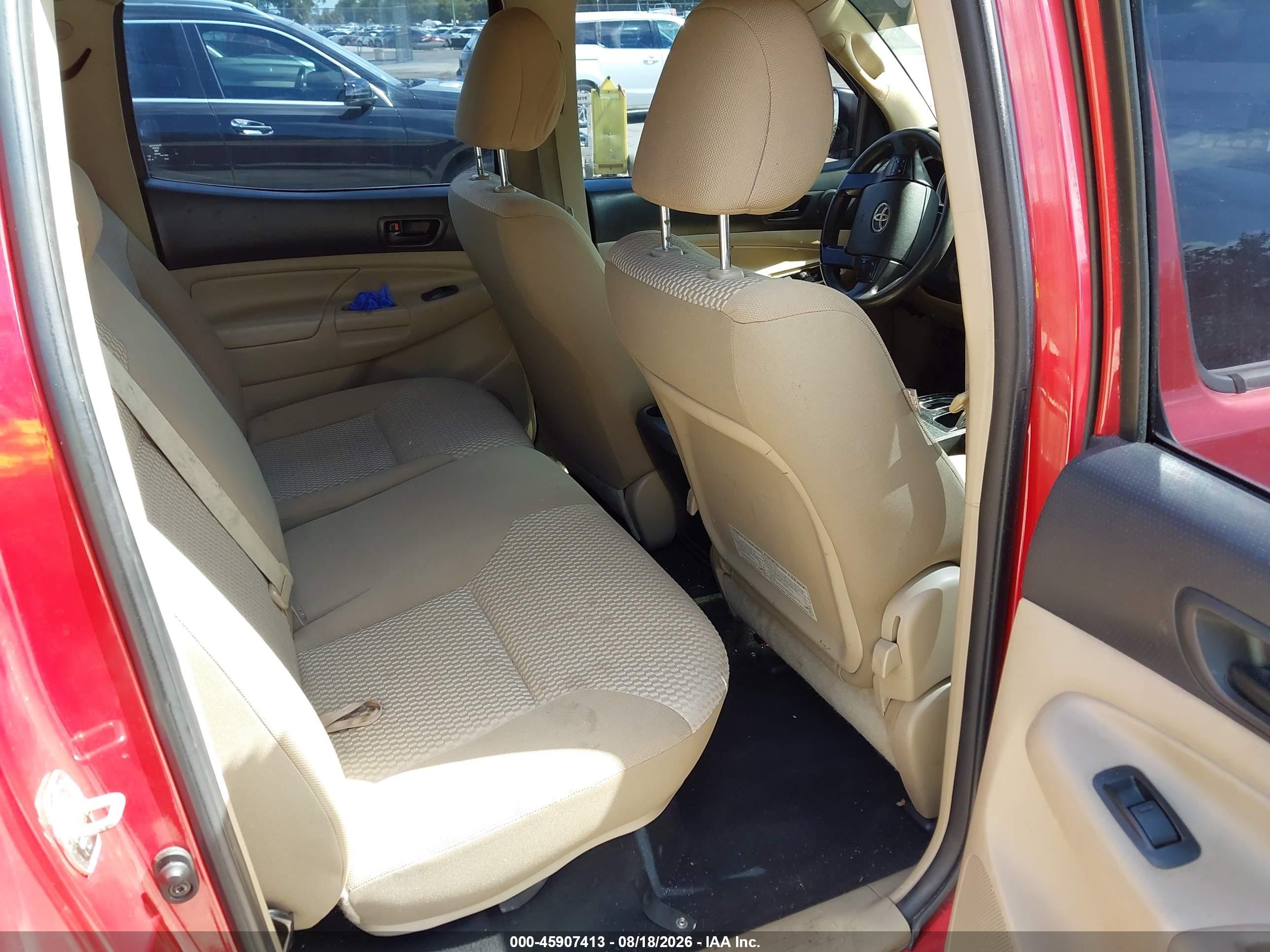 2012 Toyota Tacoma Base V6 Red vin: 5TFMU4FN8CX008181