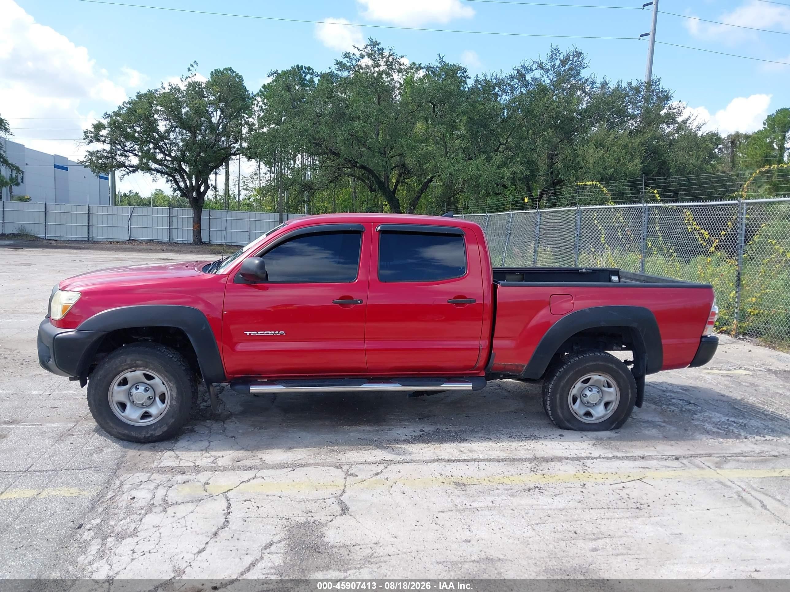 2012 Toyota Tacoma Base V6 Red vin: 5TFMU4FN8CX008181