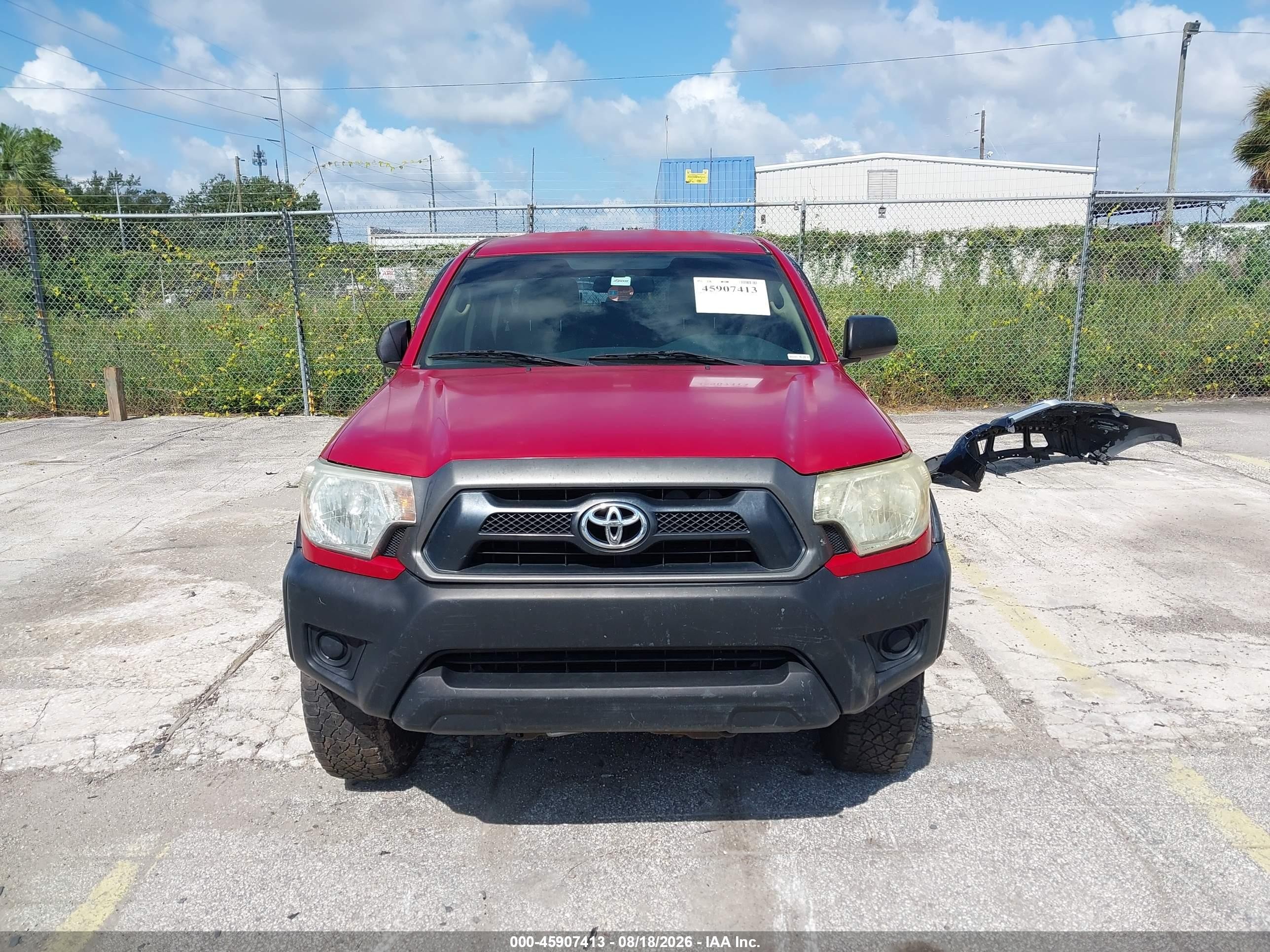 2012 Toyota Tacoma Base V6 Red vin: 5TFMU4FN8CX008181