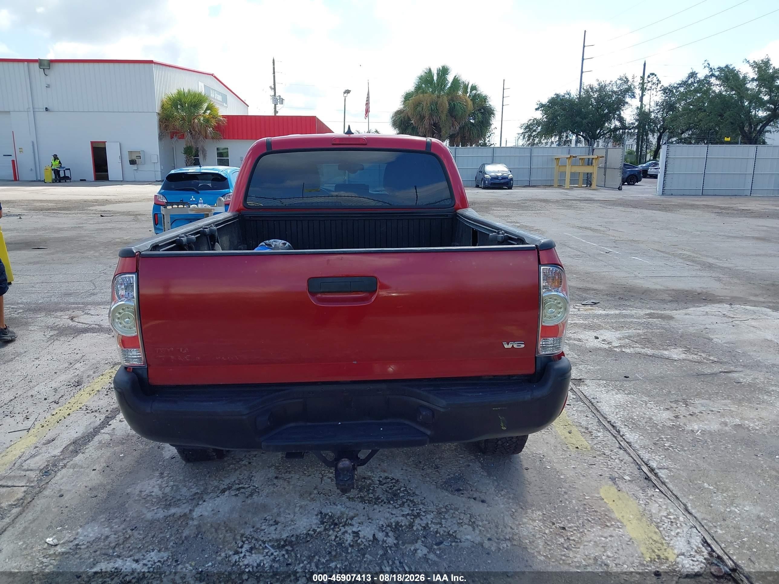 2012 Toyota Tacoma Base V6 Red vin: 5TFMU4FN8CX008181