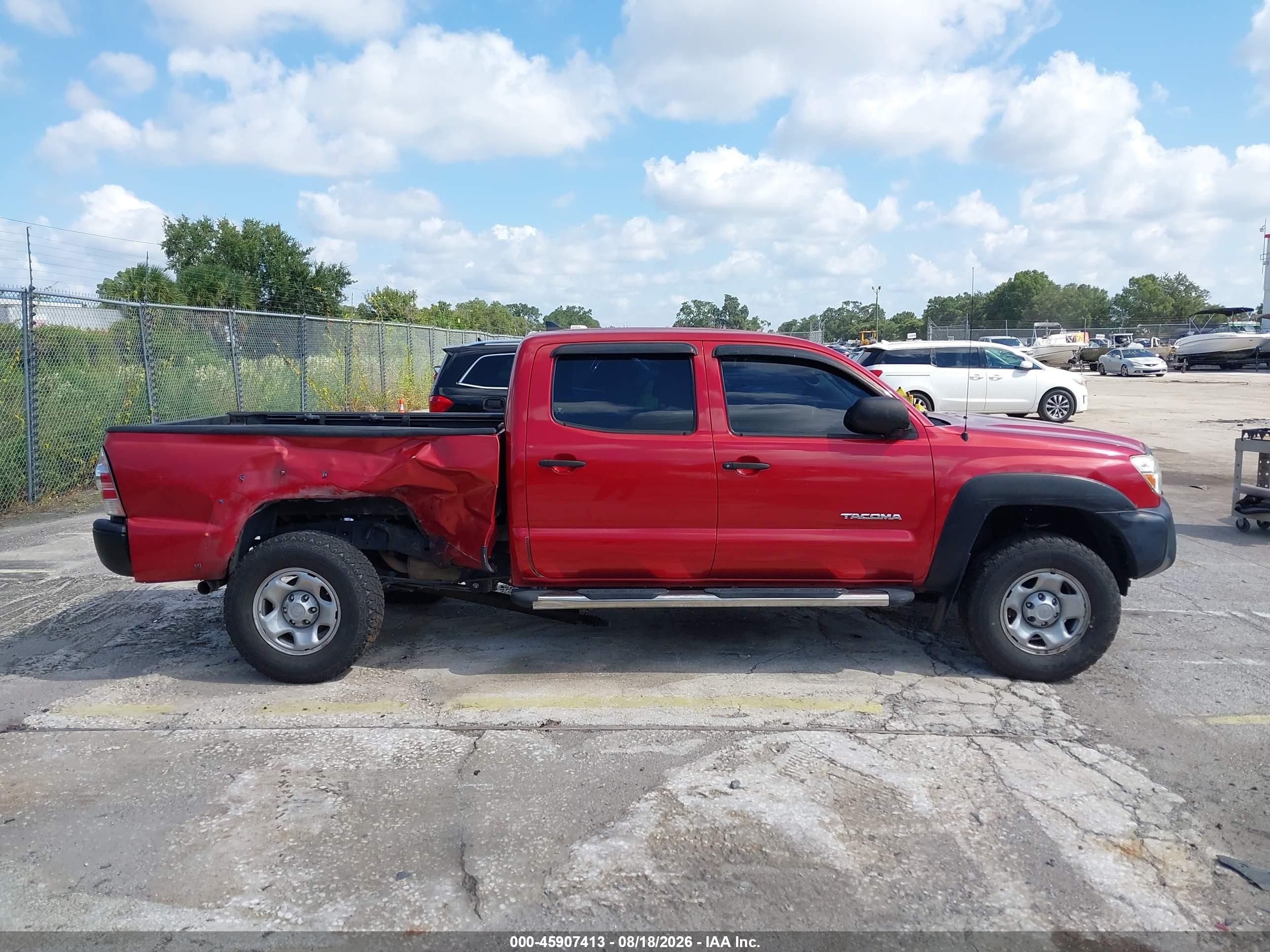 2012 Toyota Tacoma Base V6 Red vin: 5TFMU4FN8CX008181