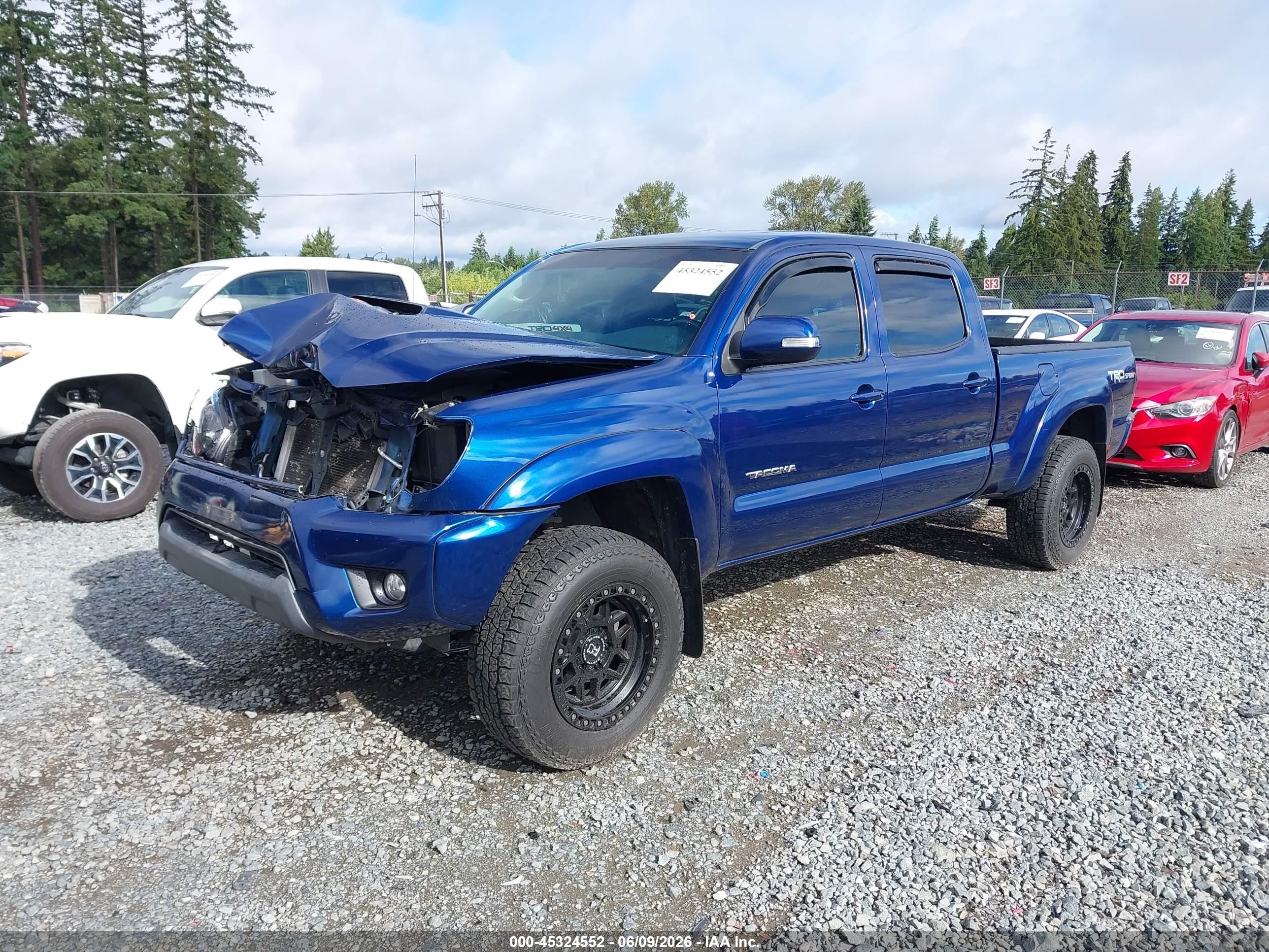 2015 Toyota Tacoma Base V6 Blue vin: 5TFMU4FN9FX031134
