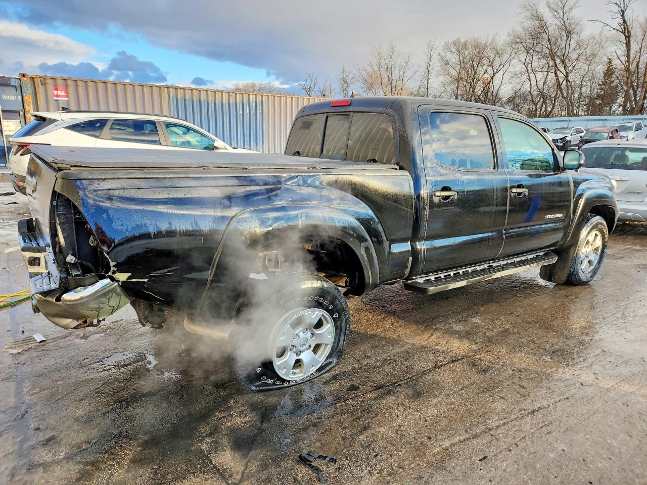 2015 Toyota Tacoma Double Cab Long Bed Black vin: 5TFMU4FN9FX034096
