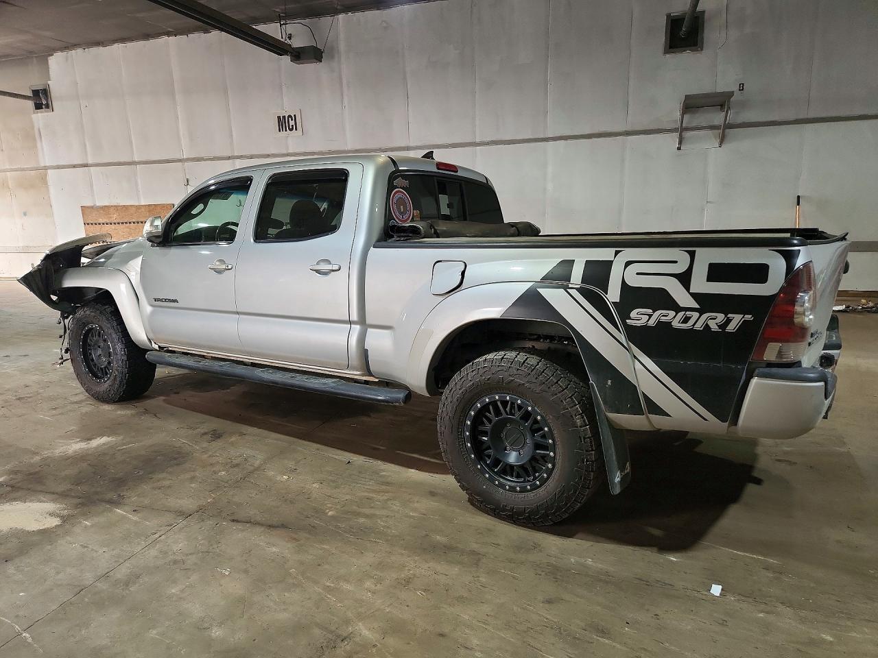 2012 Toyota Tacoma Double Cab Long Bed Silver vin: 5TFMU4FNXCX006027