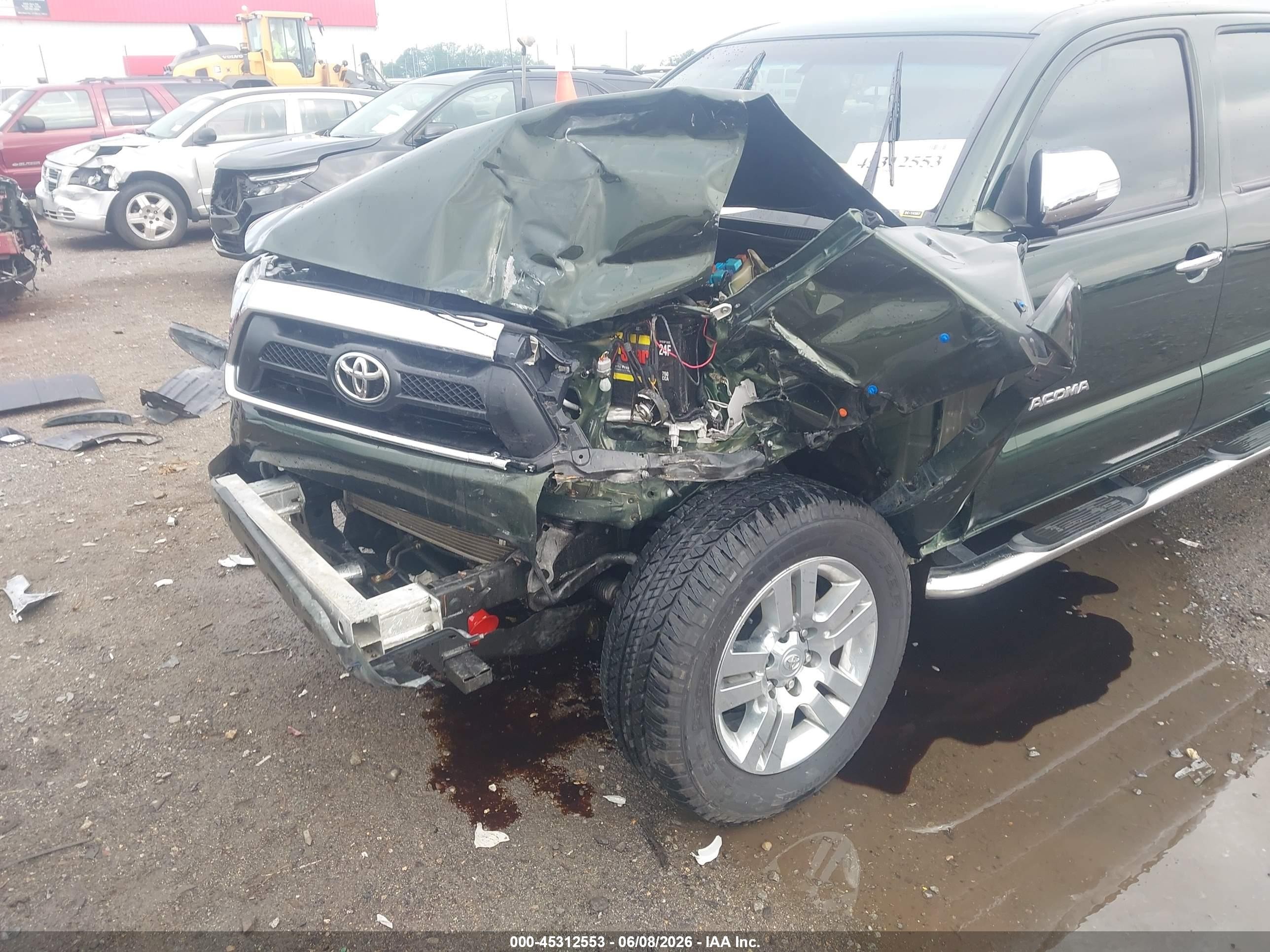 2013 Toyota Tacoma Base V6 Green vin: 5TFMU4FNXDX017224