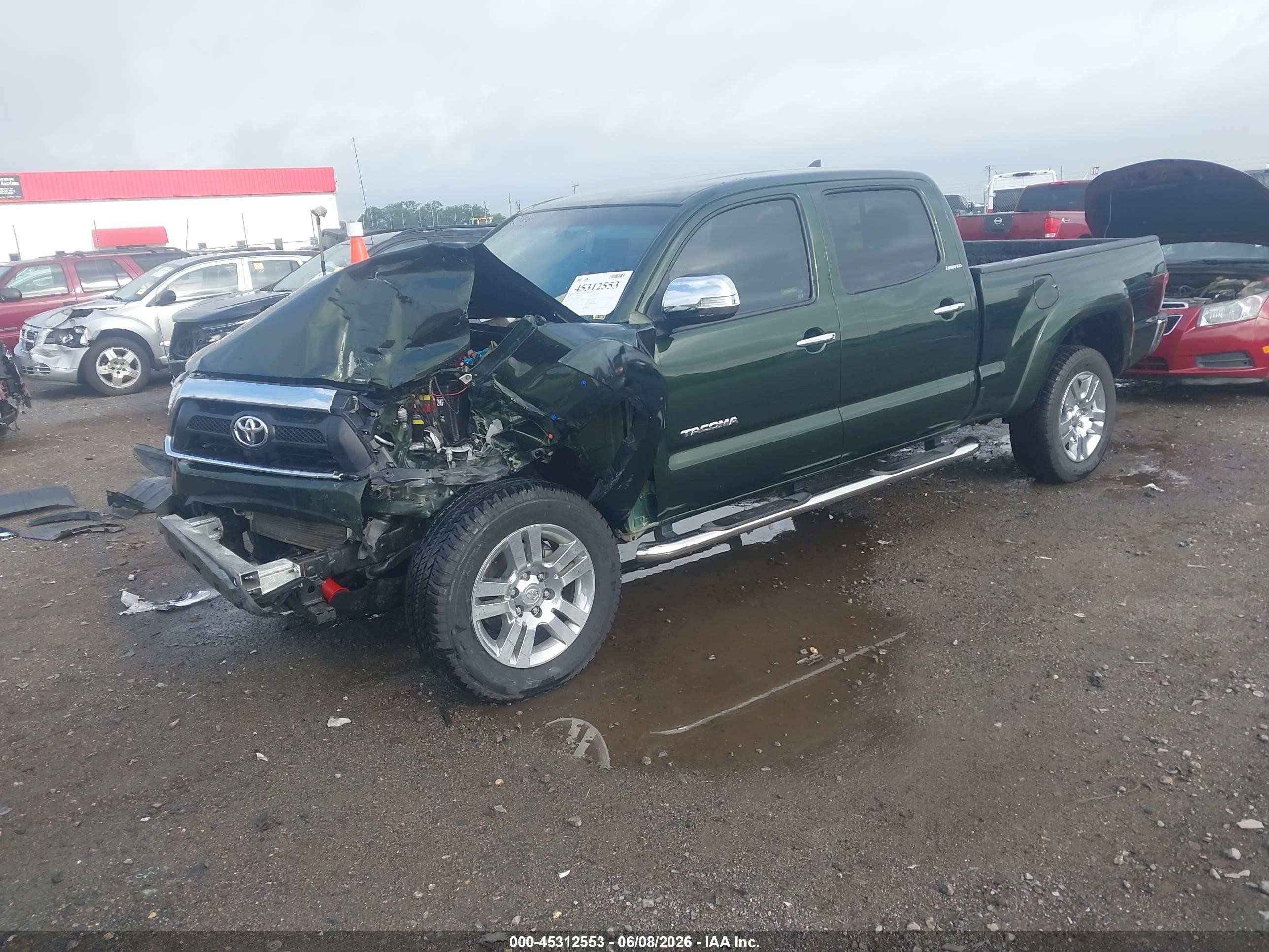 2013 Toyota Tacoma Base V6 Green vin: 5TFMU4FNXDX017224