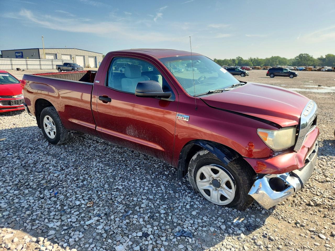 2007 Toyota Tundra Base Red vin: 5TFMV52167X015352