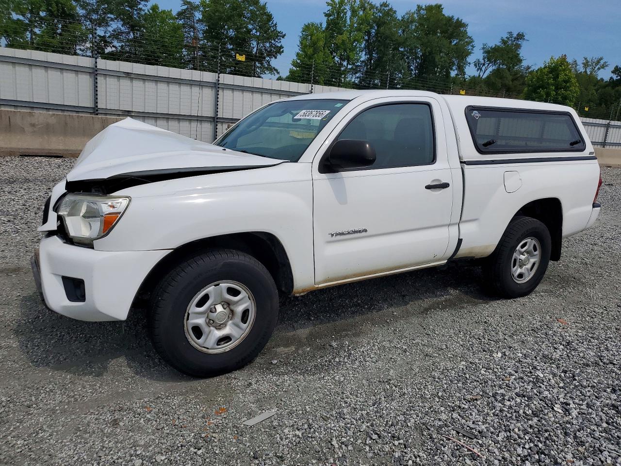 2014 Toyota Tacoma Base White vin: 5TFNX4CN1EX035497