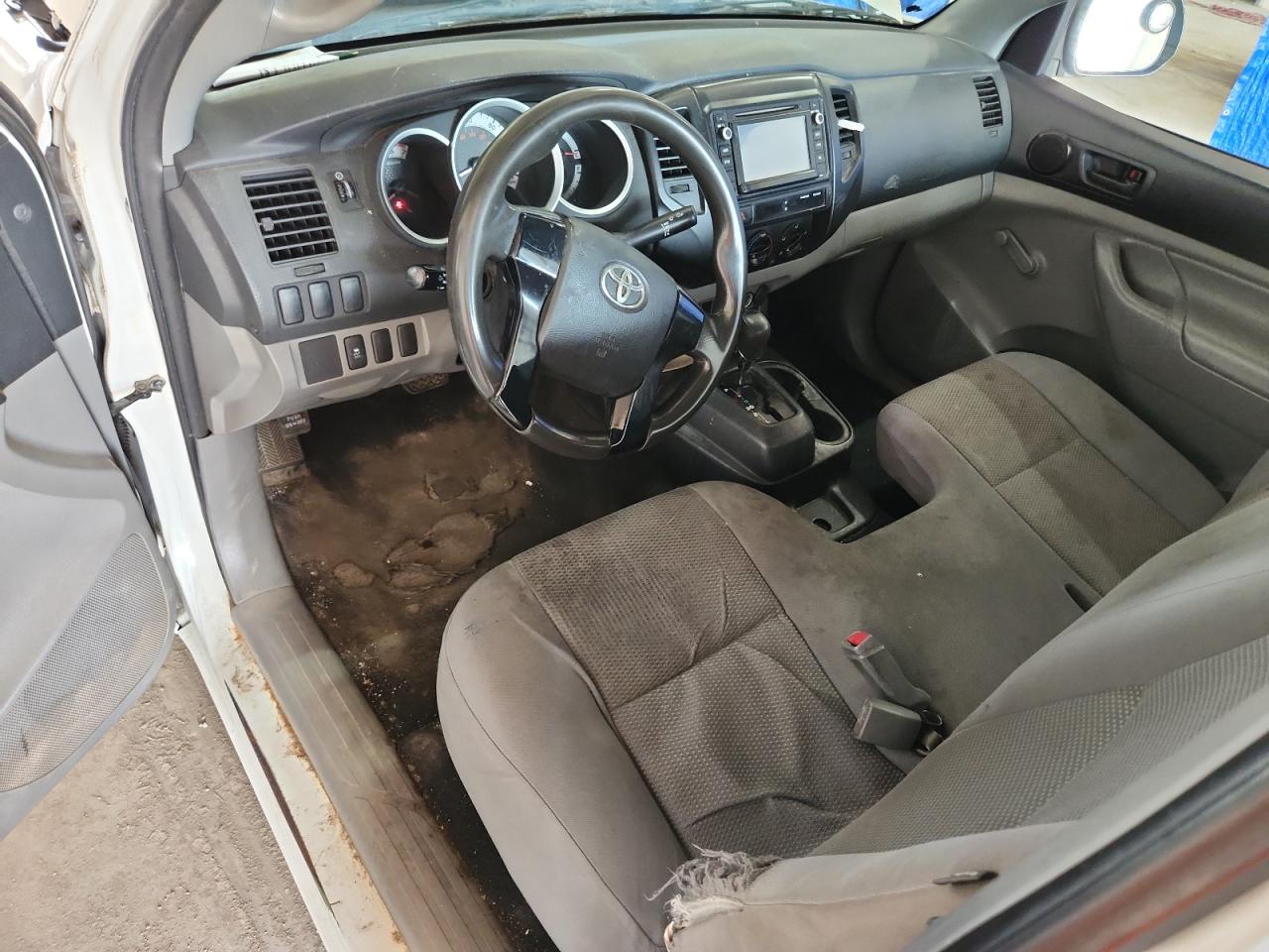 2014 Toyota Tacoma Base White vin: 5TFNX4CN3EX038157 Damage: Right Front Seat, Stained, Permanent