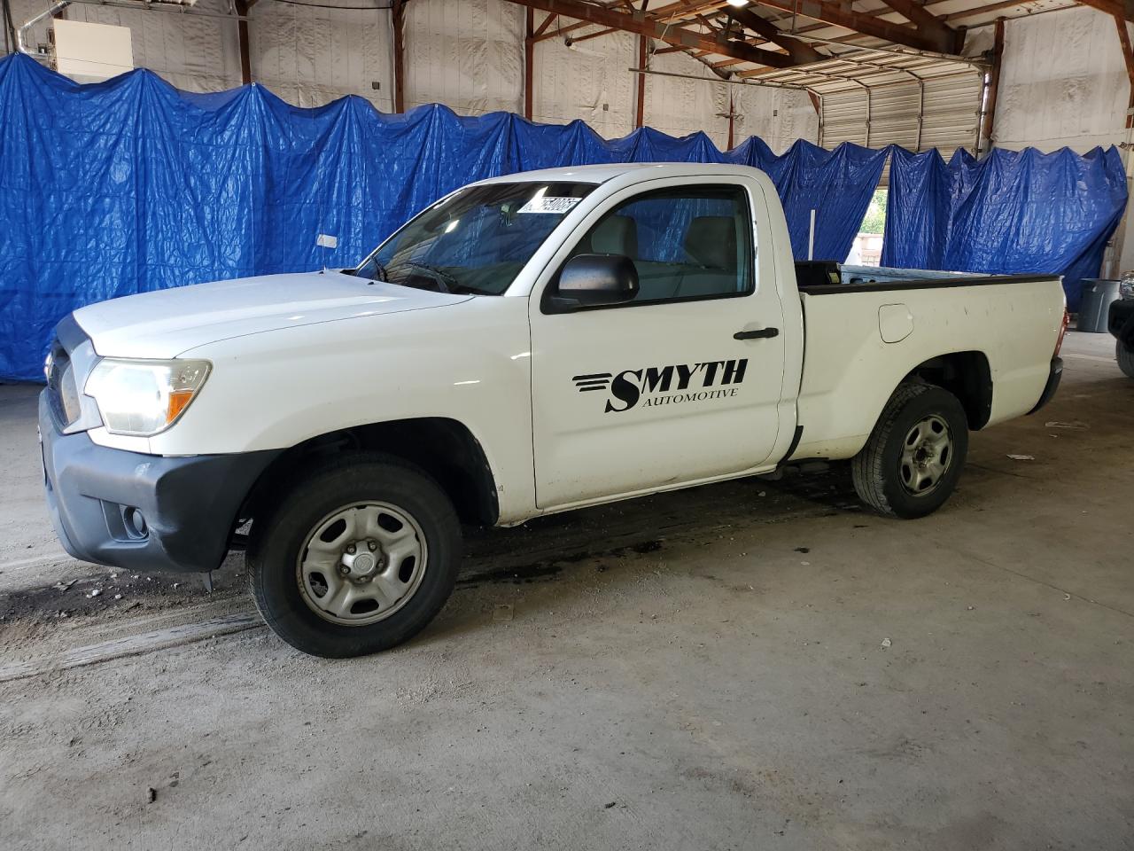 2014 Toyota Tacoma Base White vin: 5TFNX4CN4EX042525 Damage: Left Front Door, Heavy Scratch, 1 To 2 Inches