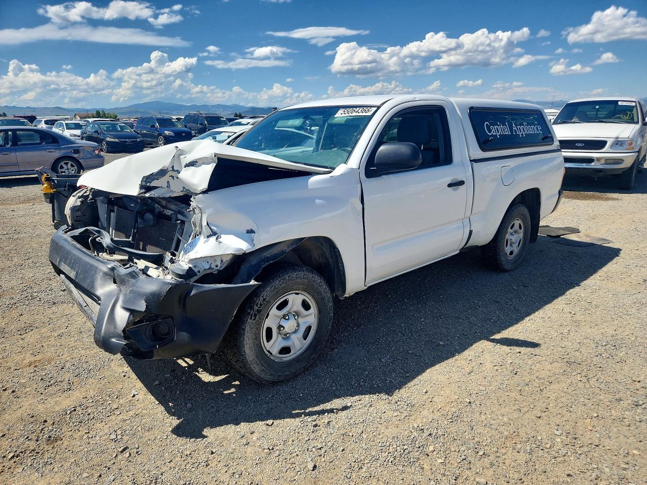 2014 Toyota Tacoma Base White vin: 5TFNX4CN5EX043294
