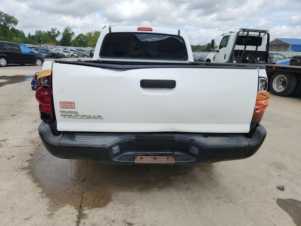 2014 Toyota Tacoma Base White vin: 5TFNX4CN6EX035608 Damage: Right Tail Light, Broken, Replacement Required