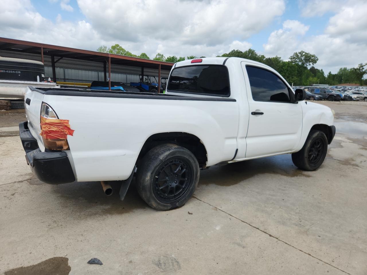 2014 Toyota Tacoma Base White vin: 5TFNX4CN6EX035608 Damage: Right Bed Side, Heavy Scratch, 7 To 8 Inches