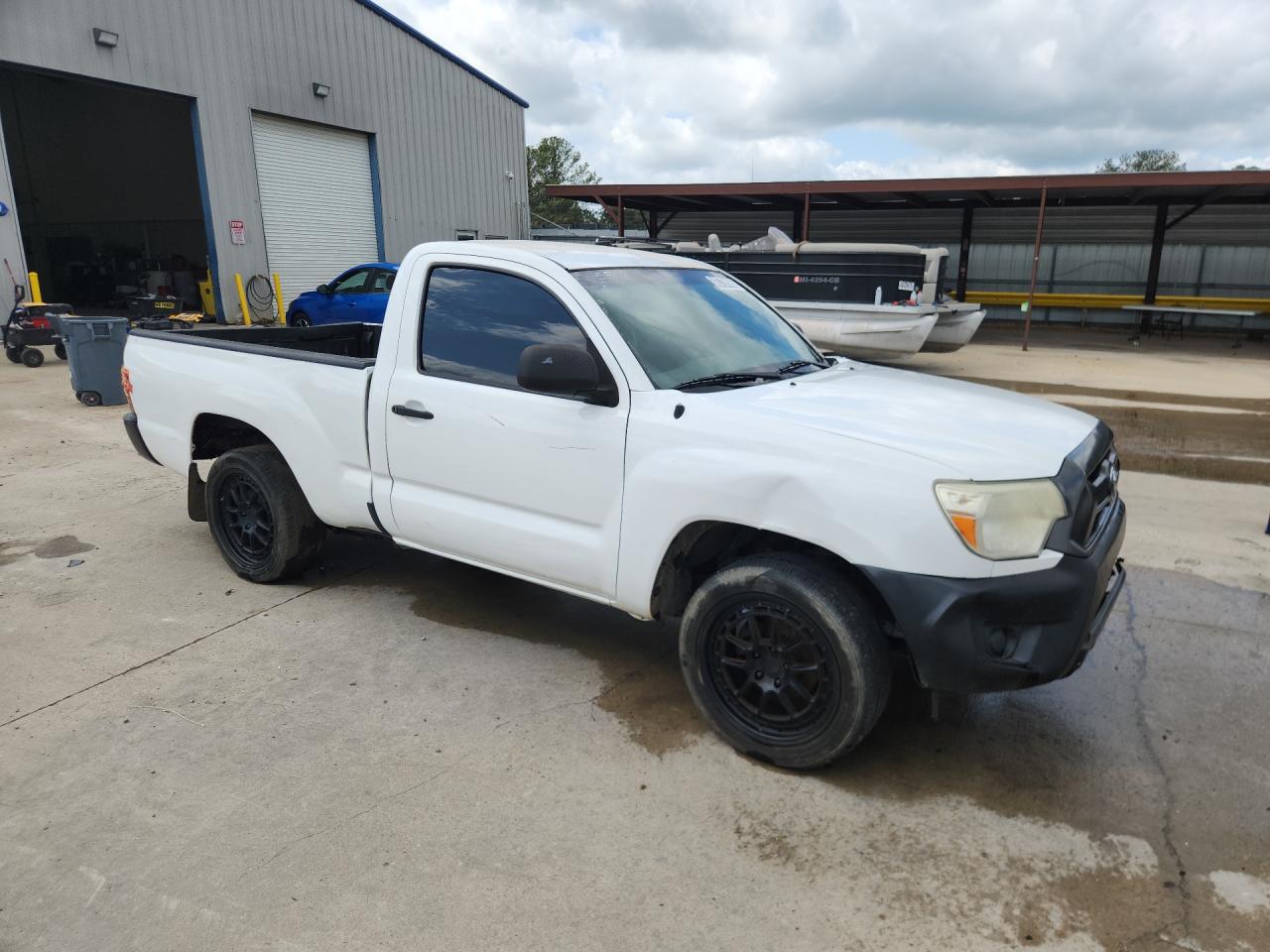 2014 Toyota Tacoma Base White vin: 5TFNX4CN6EX035608 Damage: Right Front Door, Heavy Scratch, > 12 Inches