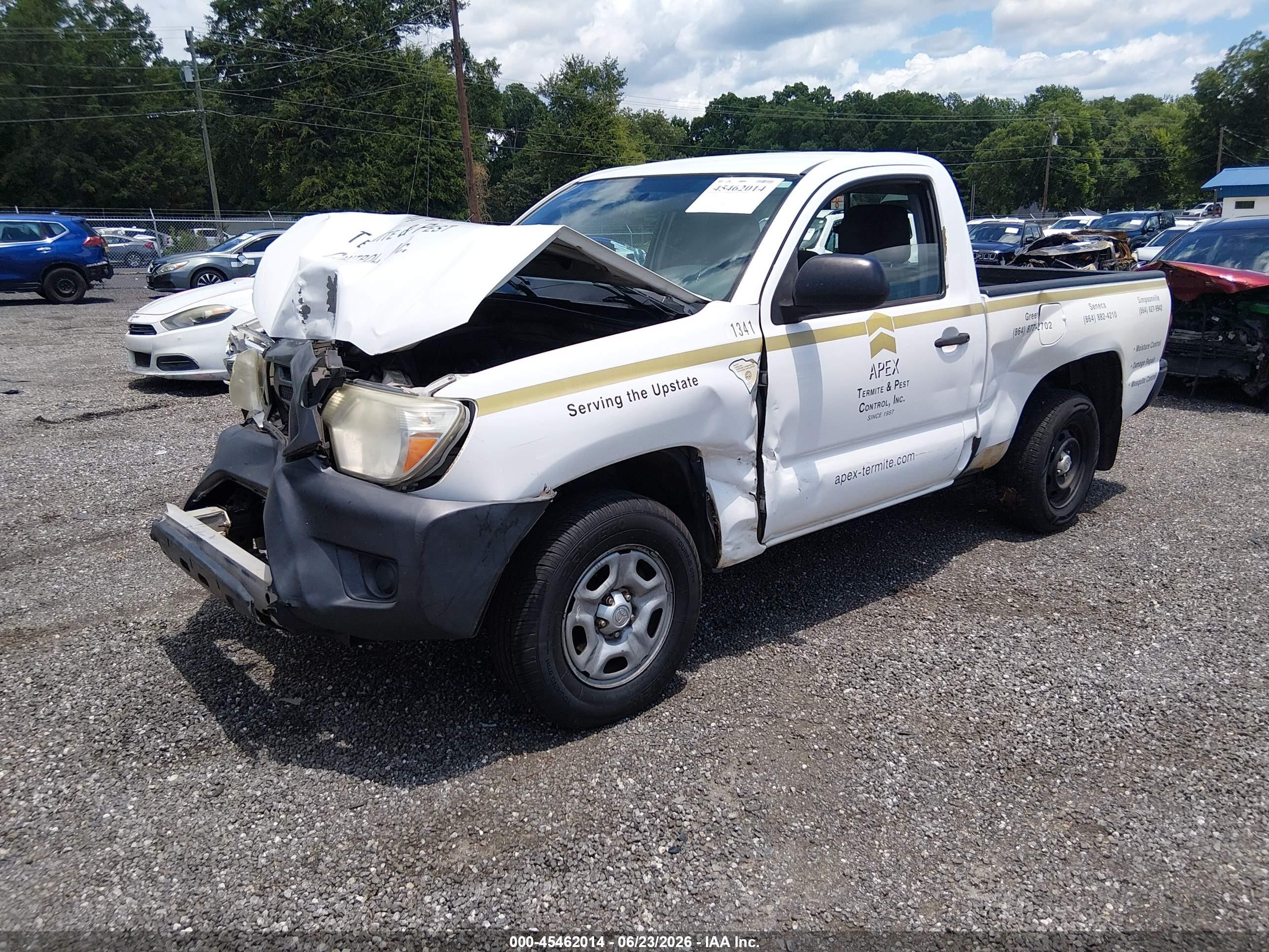 2014 Toyota Tacoma   Белый vin: 5TFNX4CN8EX040762