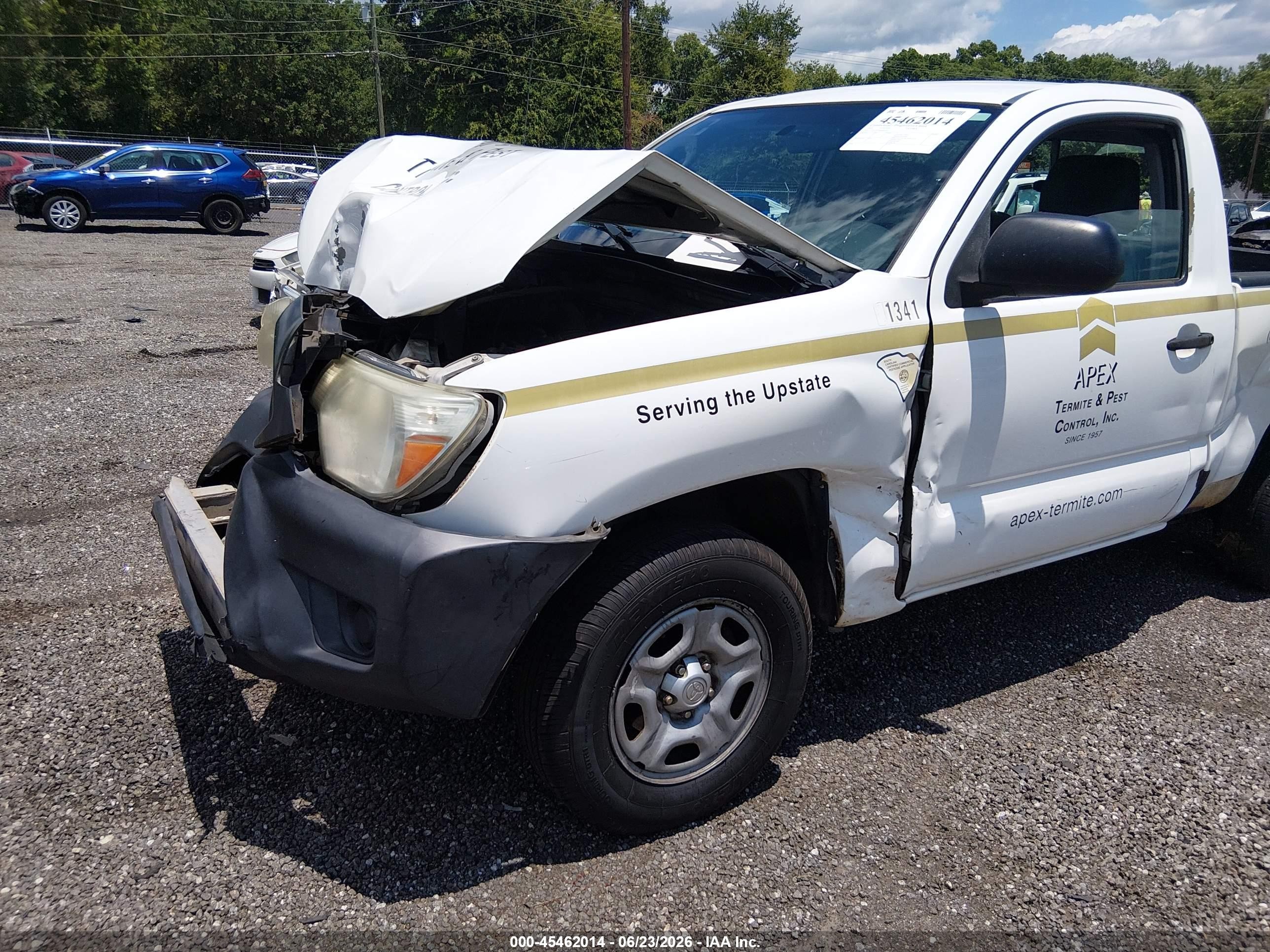 2014 Toyota Tacoma   Белый vin: 5TFNX4CN8EX040762