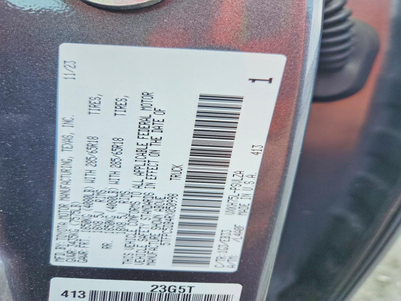 2024 Toyota Tundra Trd Pro Hv Charcoal vin: 5TFPC5DB4RX050998
