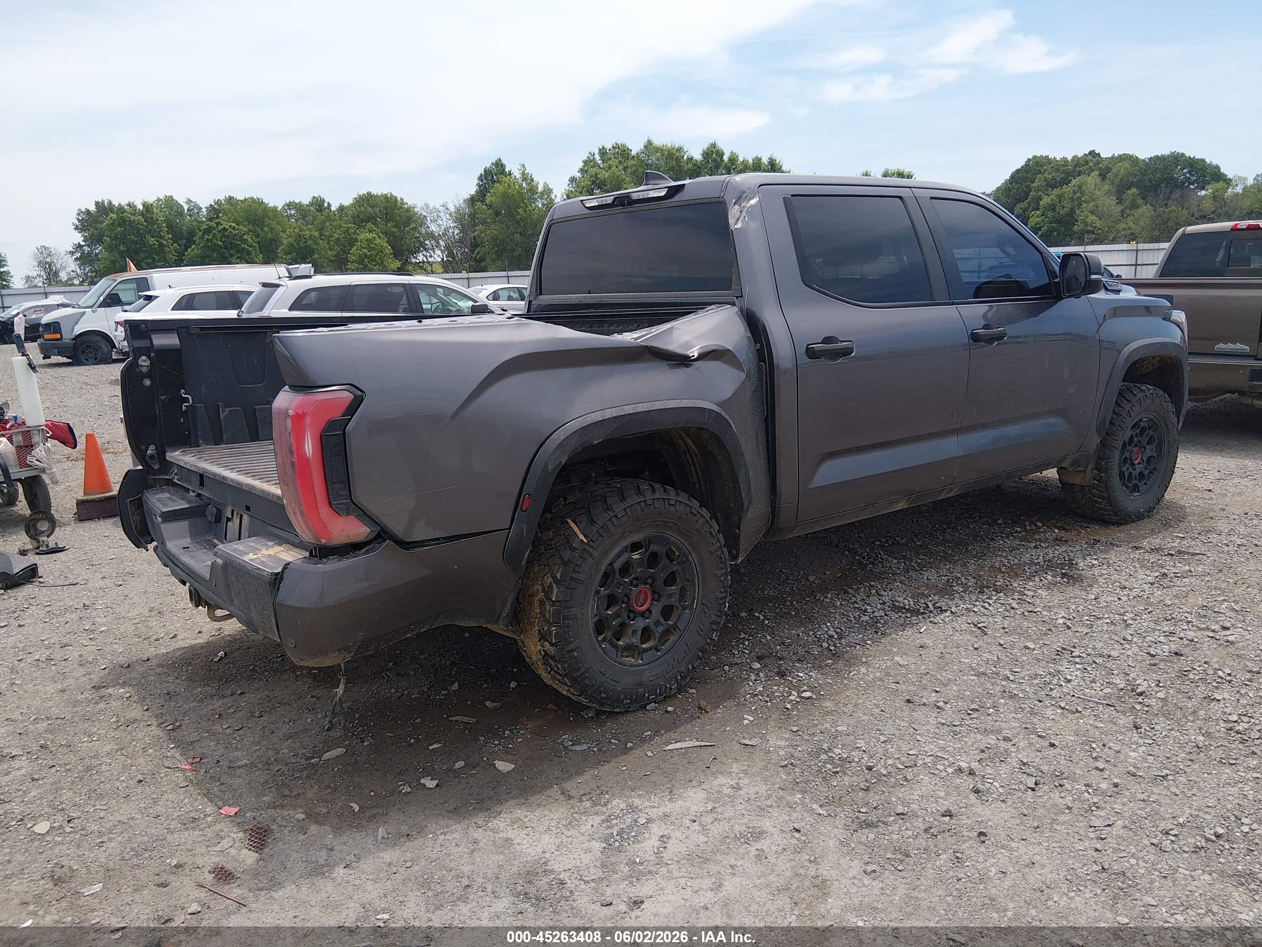 2024 Toyota Tundra Hybrid Trd Pro 4wd Gray vin: 5TFPC5DB8RX043424
