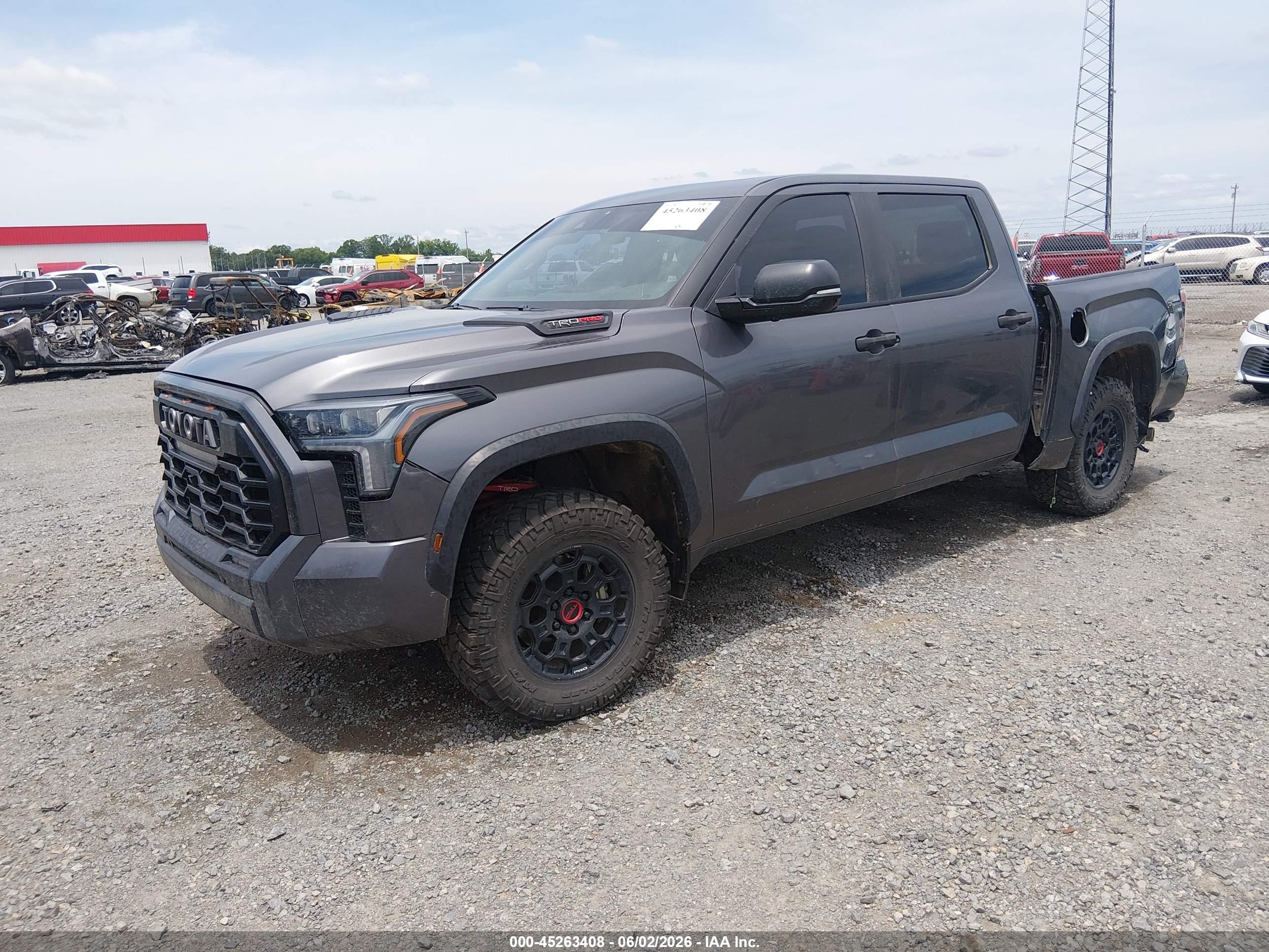 2024 Toyota Tundra Hybrid Trd Pro 4wd Gray vin: 5TFPC5DB8RX043424