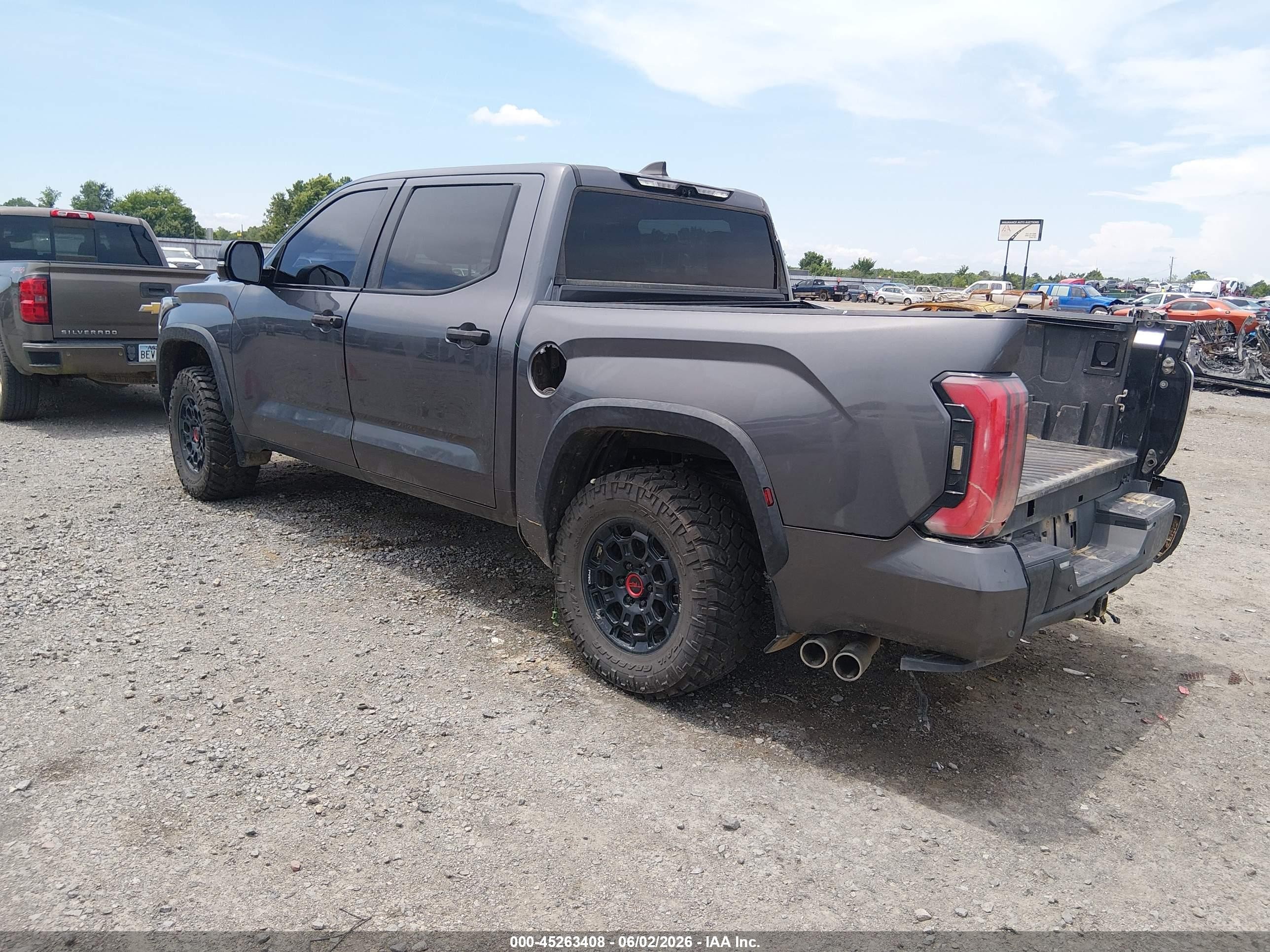 2024 Toyota Tundra Hybrid Trd Pro 4wd Gray vin: 5TFPC5DB8RX043424