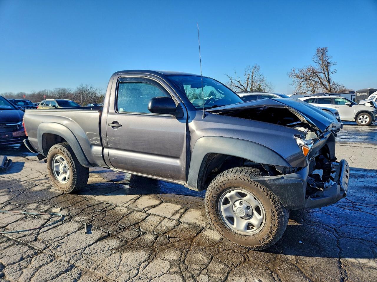 2014 Toyota Tacoma Gray vin: 5TFPX4EN4EX019588