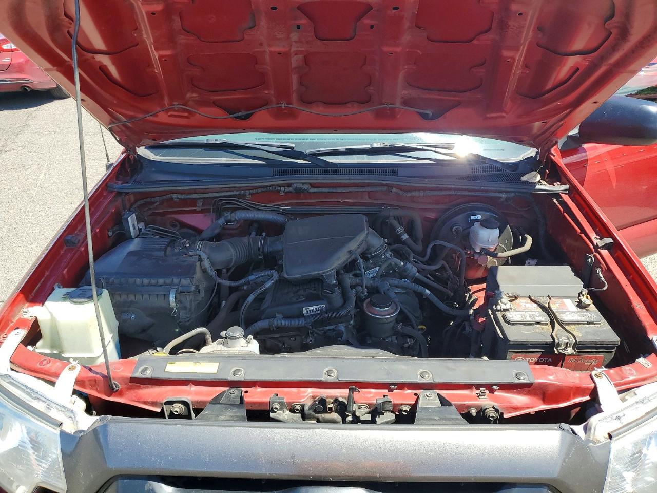 2013 Toyota Tacoma Base Red vin: 5TFPX4EN8DX015994