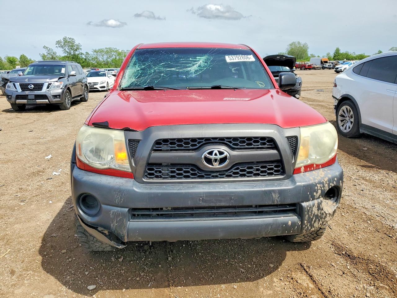 2011 Toyota Tacoma Base Red vin: 5TFPX4EN9BX006461