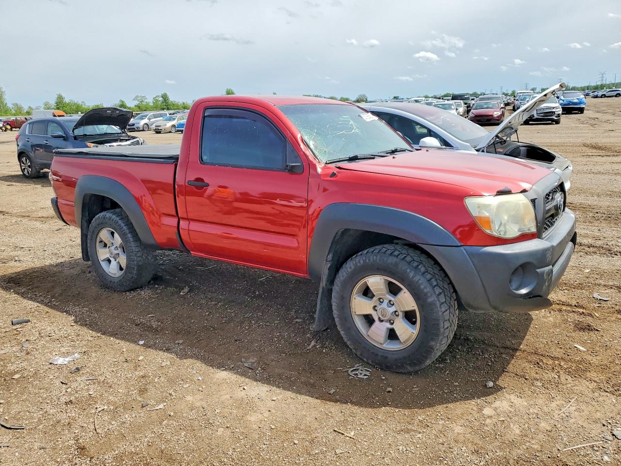 2011 Toyota Tacoma Base Red vin: 5TFPX4EN9BX006461