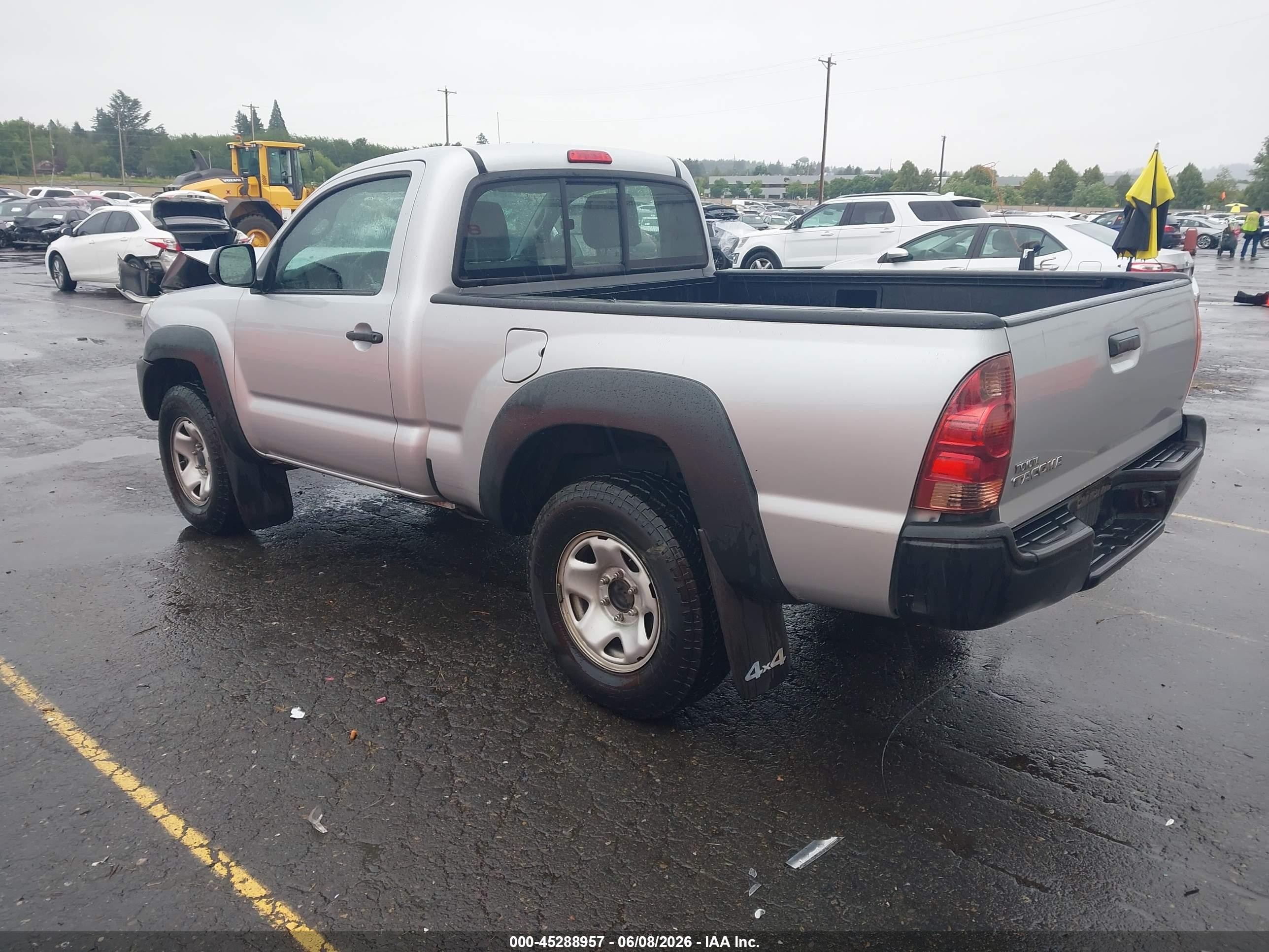 2012 Toyota Tacoma   Silver vin: 5TFPX4EN9CX011693