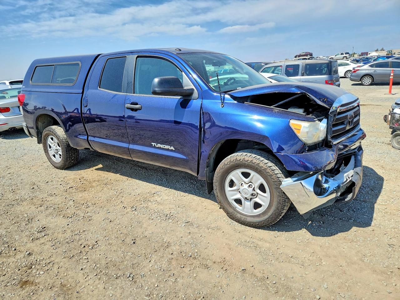 2013 Toyota Tundra Double Cab Sr5 Blue vin: 5TFRM5F10DX055456