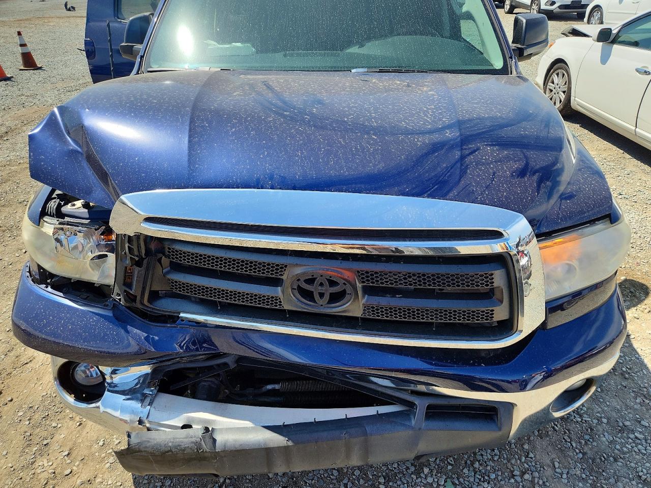 2013 Toyota Tundra Double Cab Sr5 Blue vin: 5TFRM5F10DX055456