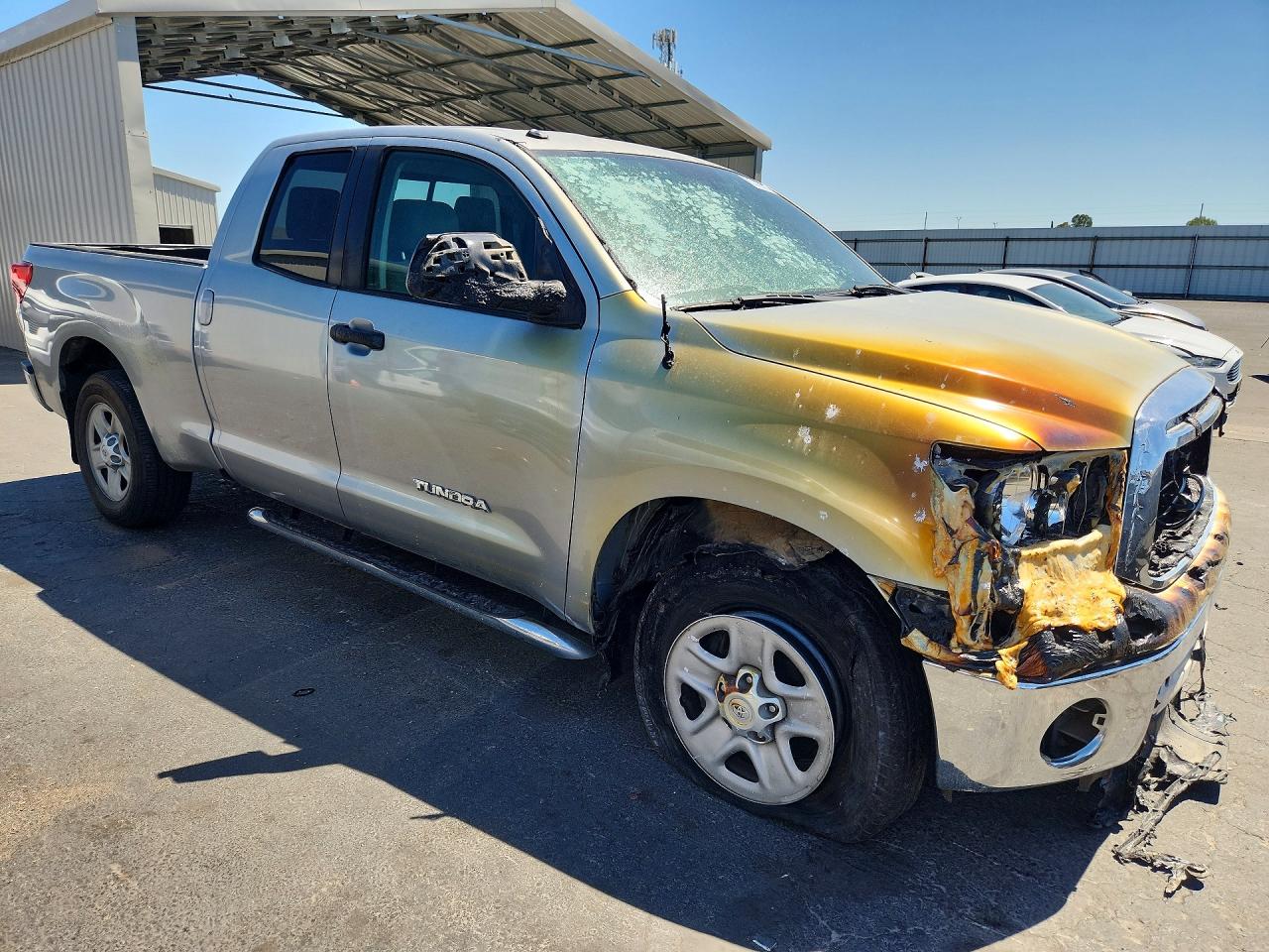 2013 Toyota Tundra Double Cab Sr5 Silver vin: 5TFRM5F10DX066974