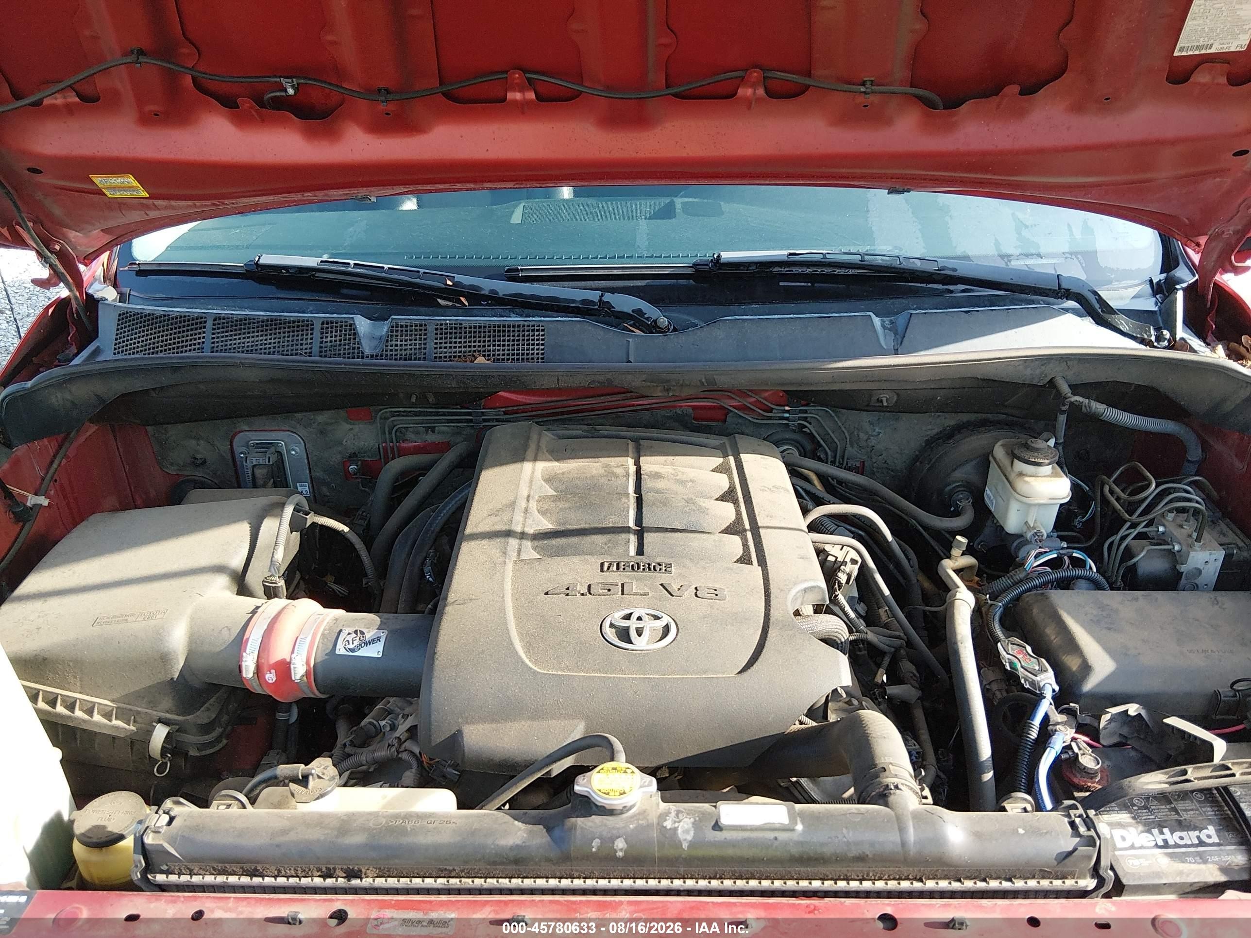 2011 Toyota Tundra Grade 4.6l V8 Red vin: 5TFRM5F11BX026657