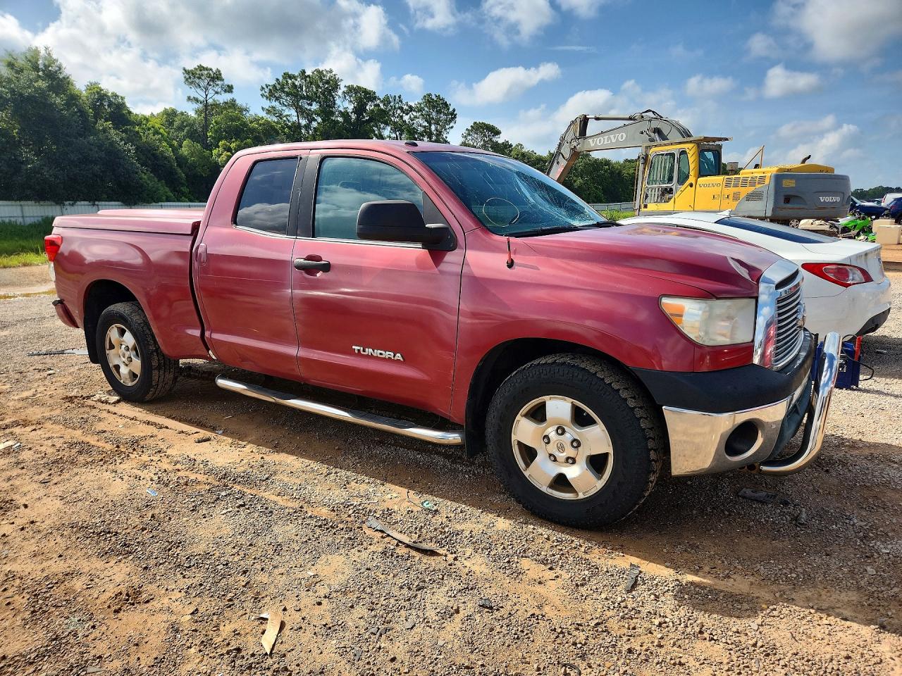 2011 Toyota Tundra Double Cab Sr5 Maroon vin: 5TFRM5F11BX034144