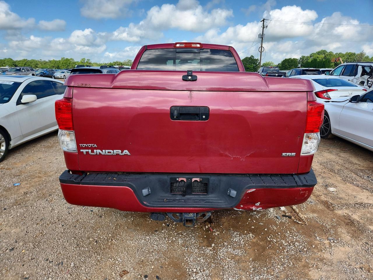 2011 Toyota Tundra Double Cab Sr5 Maroon vin: 5TFRM5F11BX034144